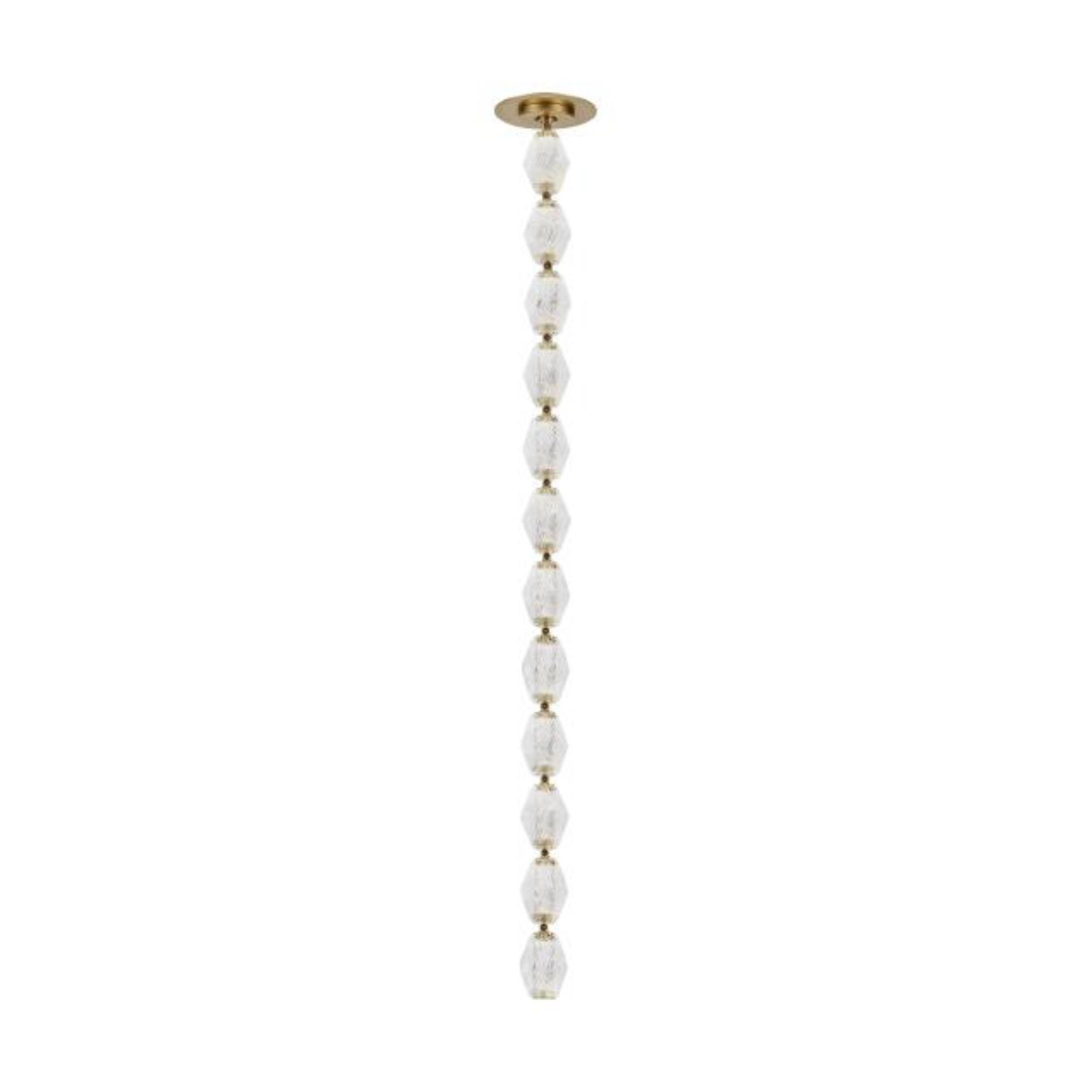 Collier 36 Pendant Line-Voltage Pendants/Suspension 1-Light LED 2700K Natural Brass by Sean Lavin