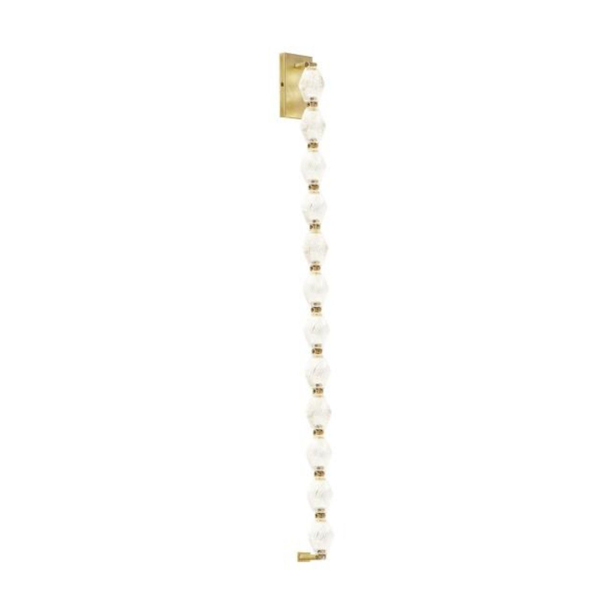 Collier 40 Wall Sconce Wall Collection 1-Light LED 2700K Natural Brass by Sean Lavin