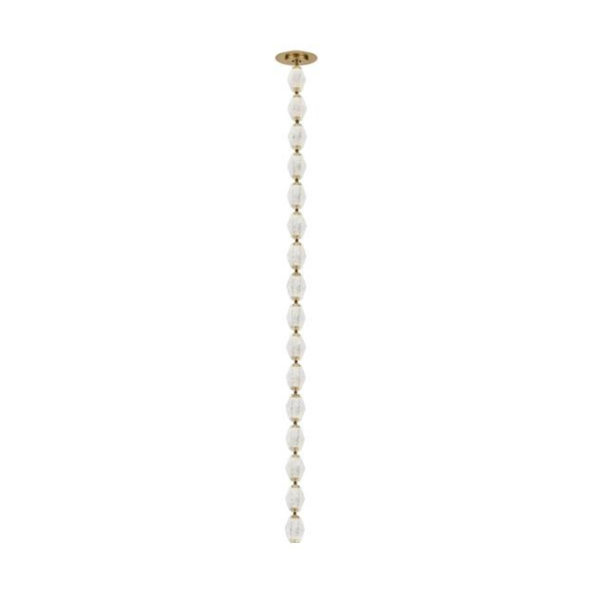 Collier 48 Pendant Line-Voltage Pendants/Suspension 1-Light LED 2700K Natural Brass by Sean Lavin