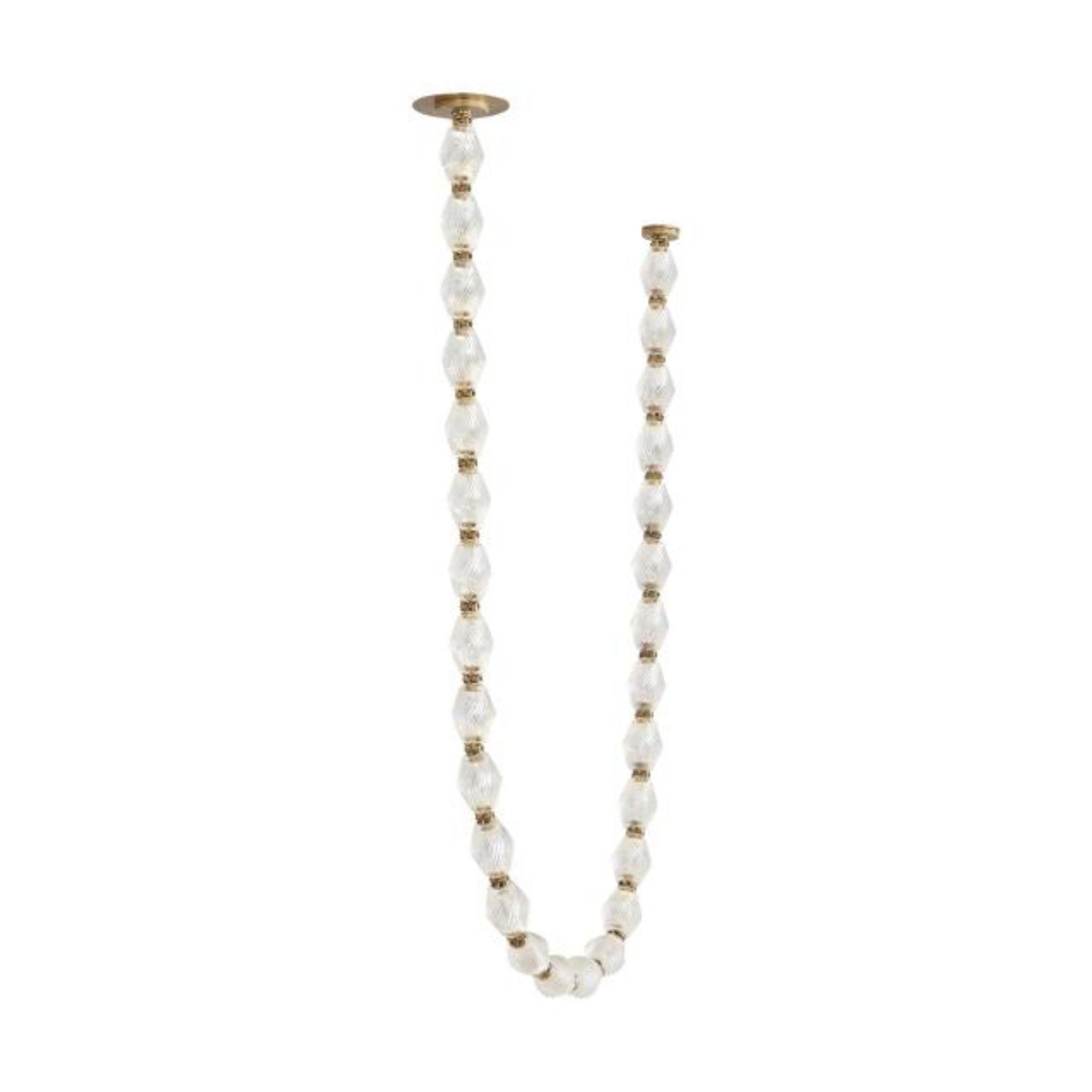 Collier 84 Chandelier Chandeliers 1-Light LED 2700K Natural Brass by Sean Lavin