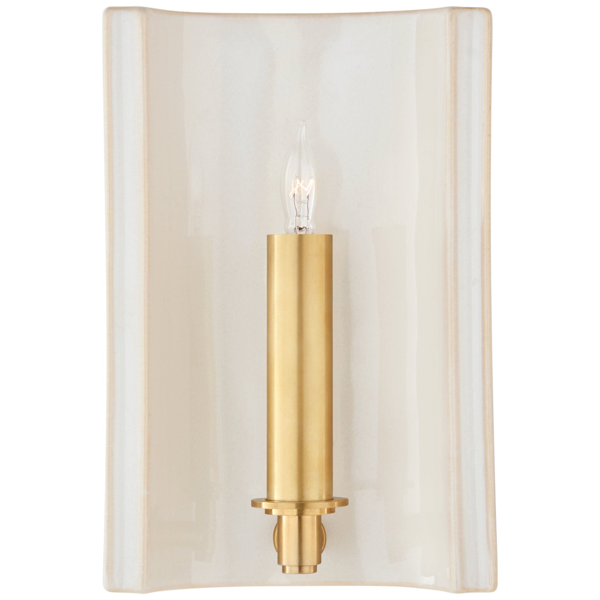 Christopher Spitzmiller Leeds Small Rectangle Sconce in Ivory Wall Light W7" x H10.5"