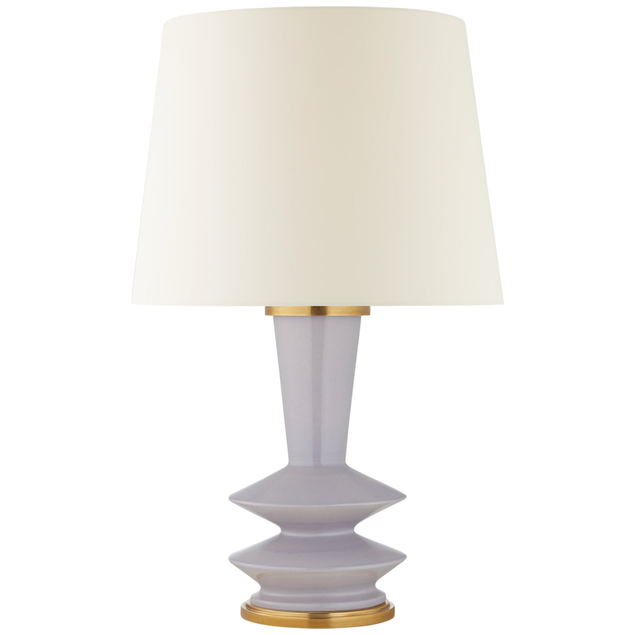Christopher Spitzmiller Whittaker Medium Table Lamp in Lilac with Linen Shade W16" x H30"