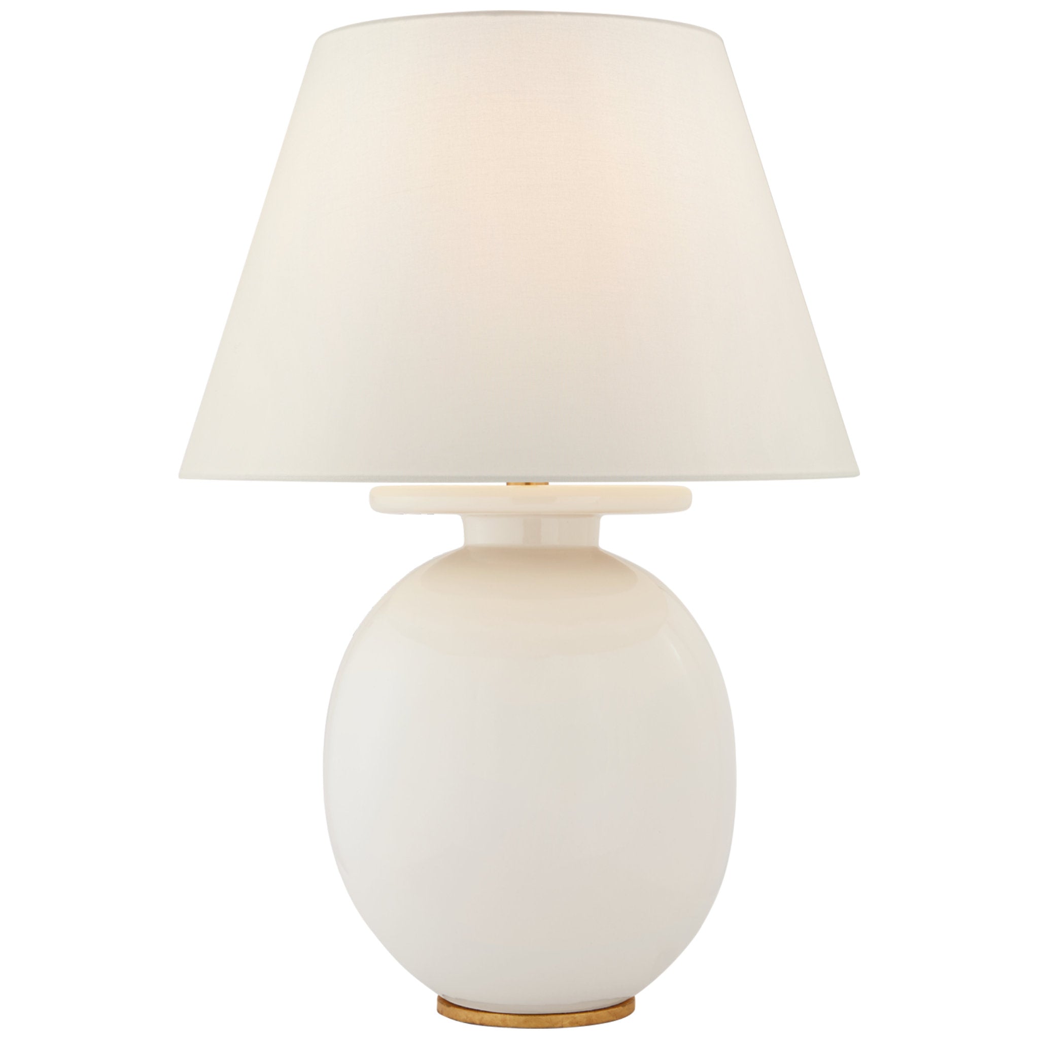 Christopher Spitzmiller Hans Medium Table Lamp in Ivory with Linen Shade W20" x H29.75"