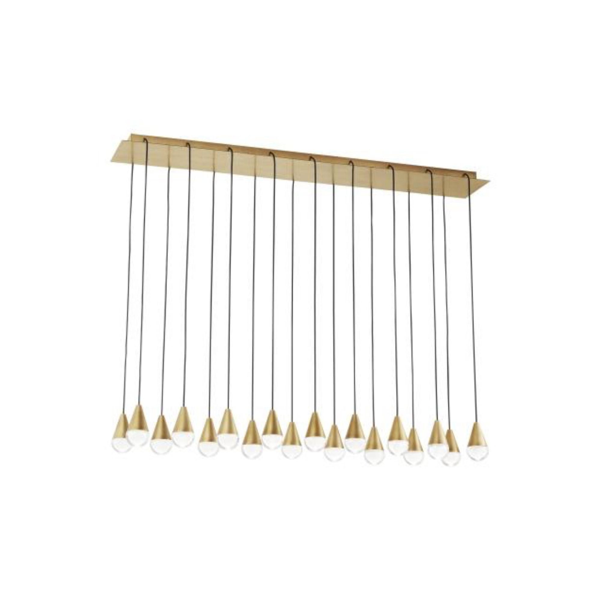 Cupola 18 Light Chandelier ESSENCE 18-Light LED 3000K Natural Brass by Sean Lavin