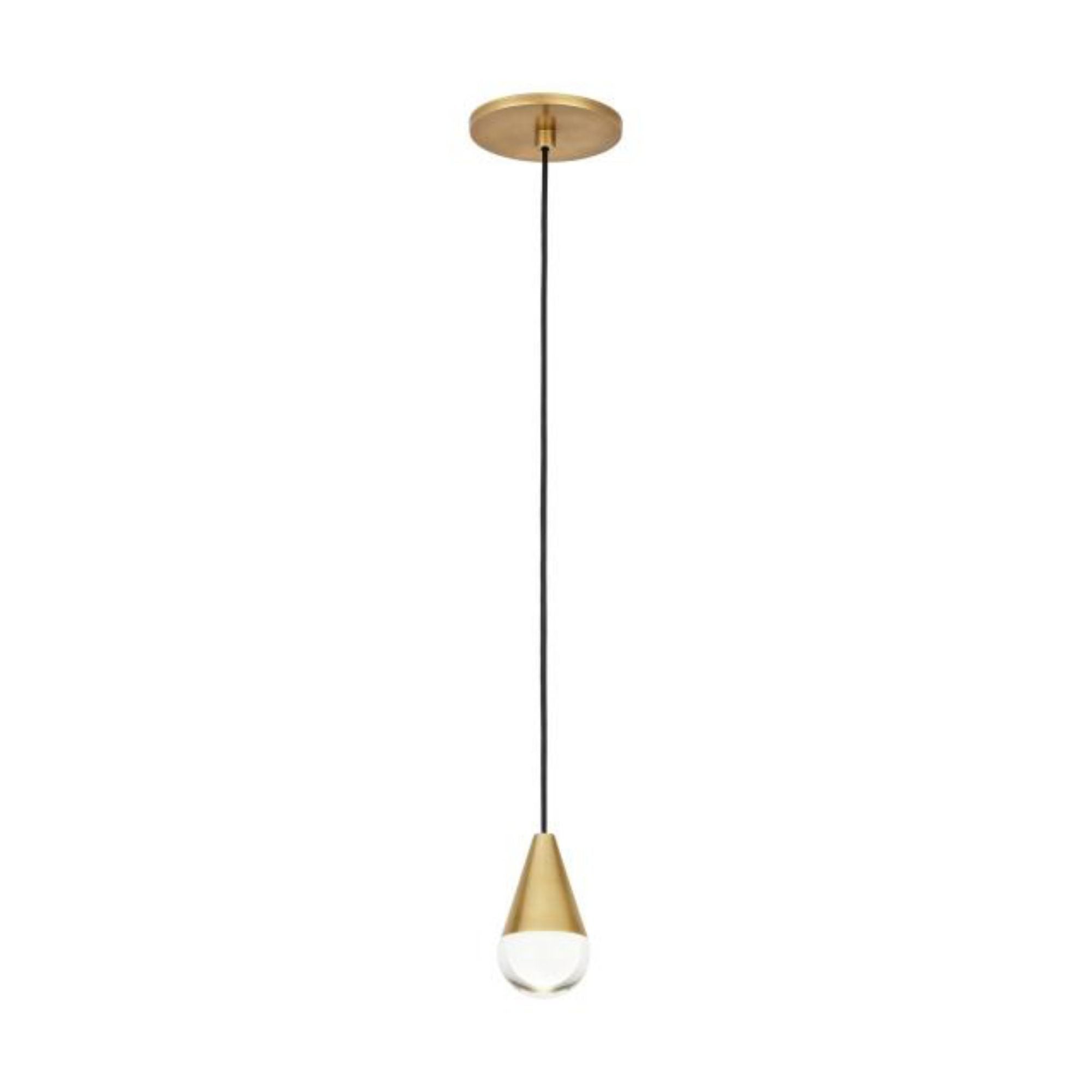 Cupola 1 Light Pendant ESSENCE 1-Light LED 3000K Natural Brass by Sean Lavin
