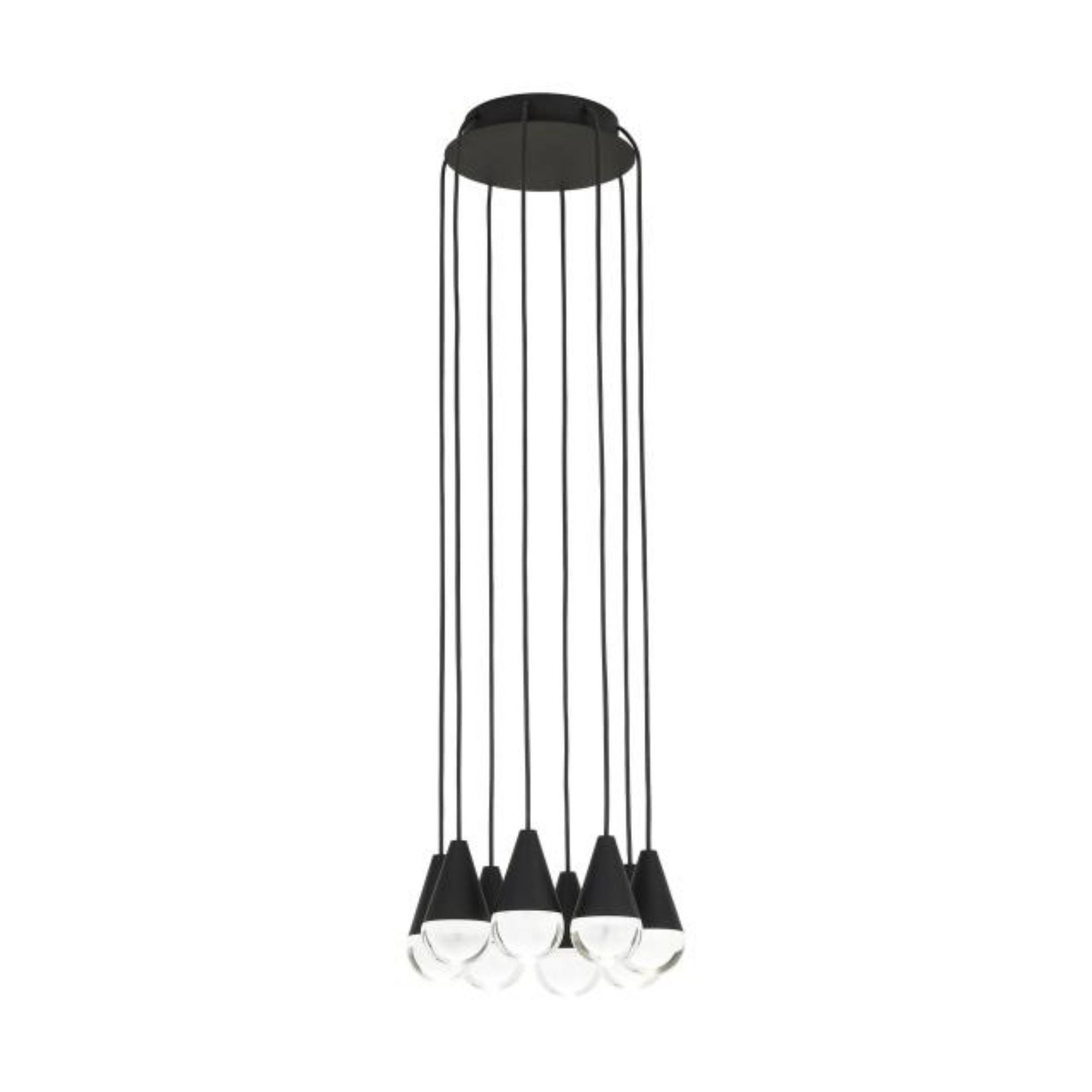 Cupola 8 Light Chandelier ESSENCE 8-Light LED 3000K Nightshade Black by Sean Lavin
