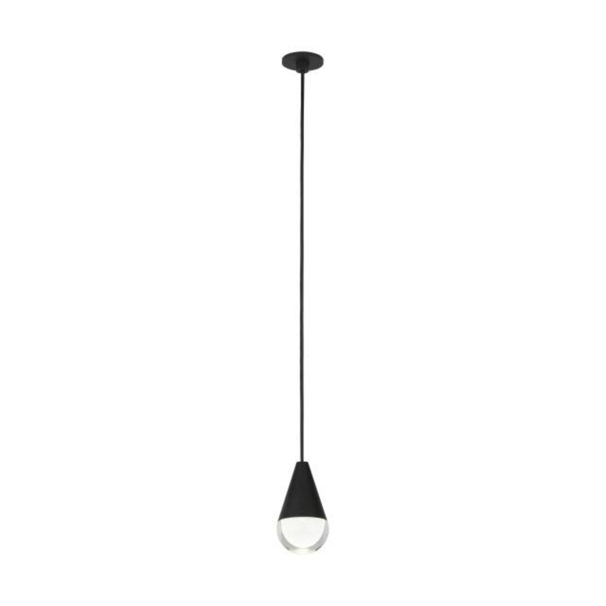 Cupola Port Alone Pendant Line-Voltage Pendants/Suspension 1-Light LED 3000K Nightshade Black by Sean Lavin