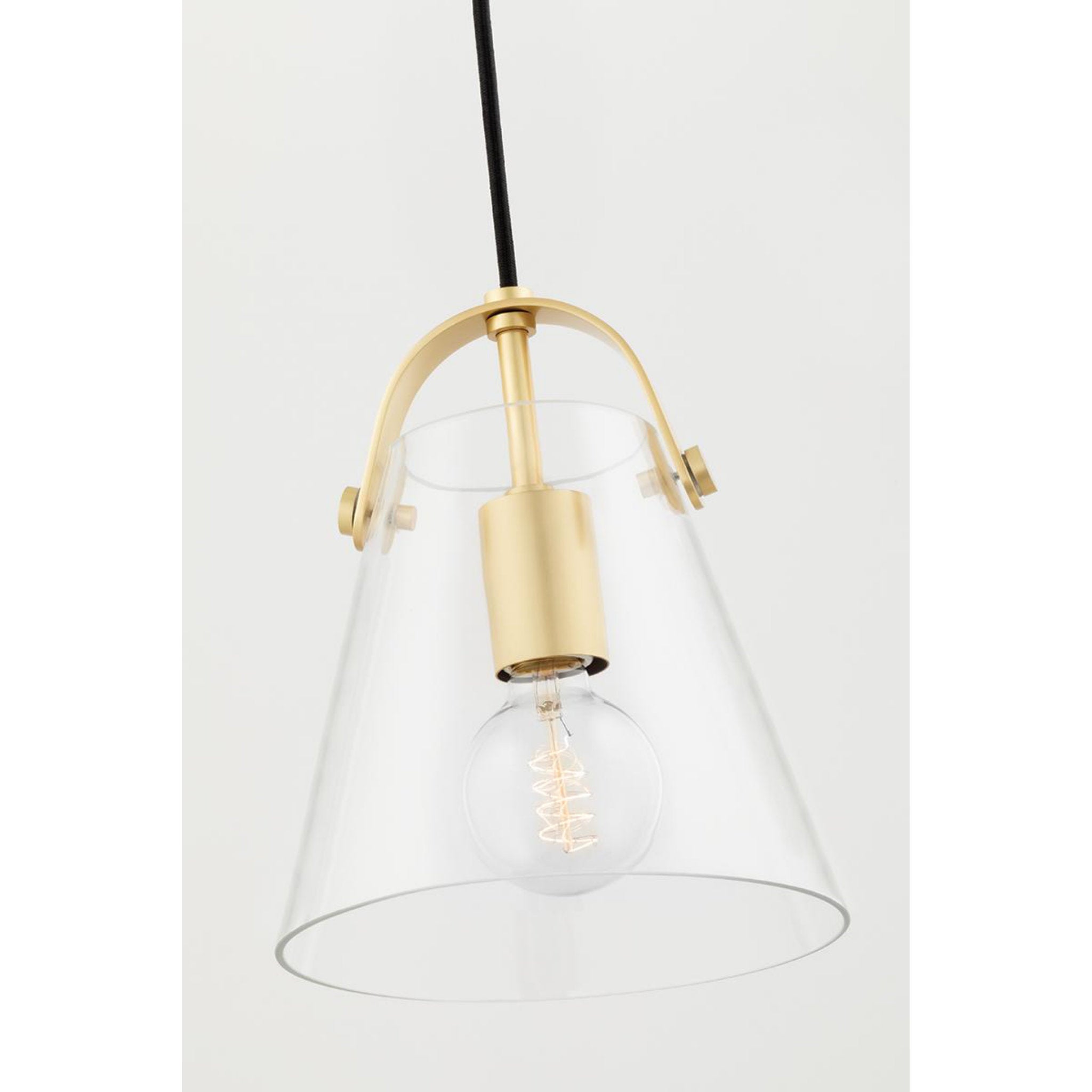 Karin 1-Light Pendant in Aged Brass 12.75L x 12.75W x 13.75H