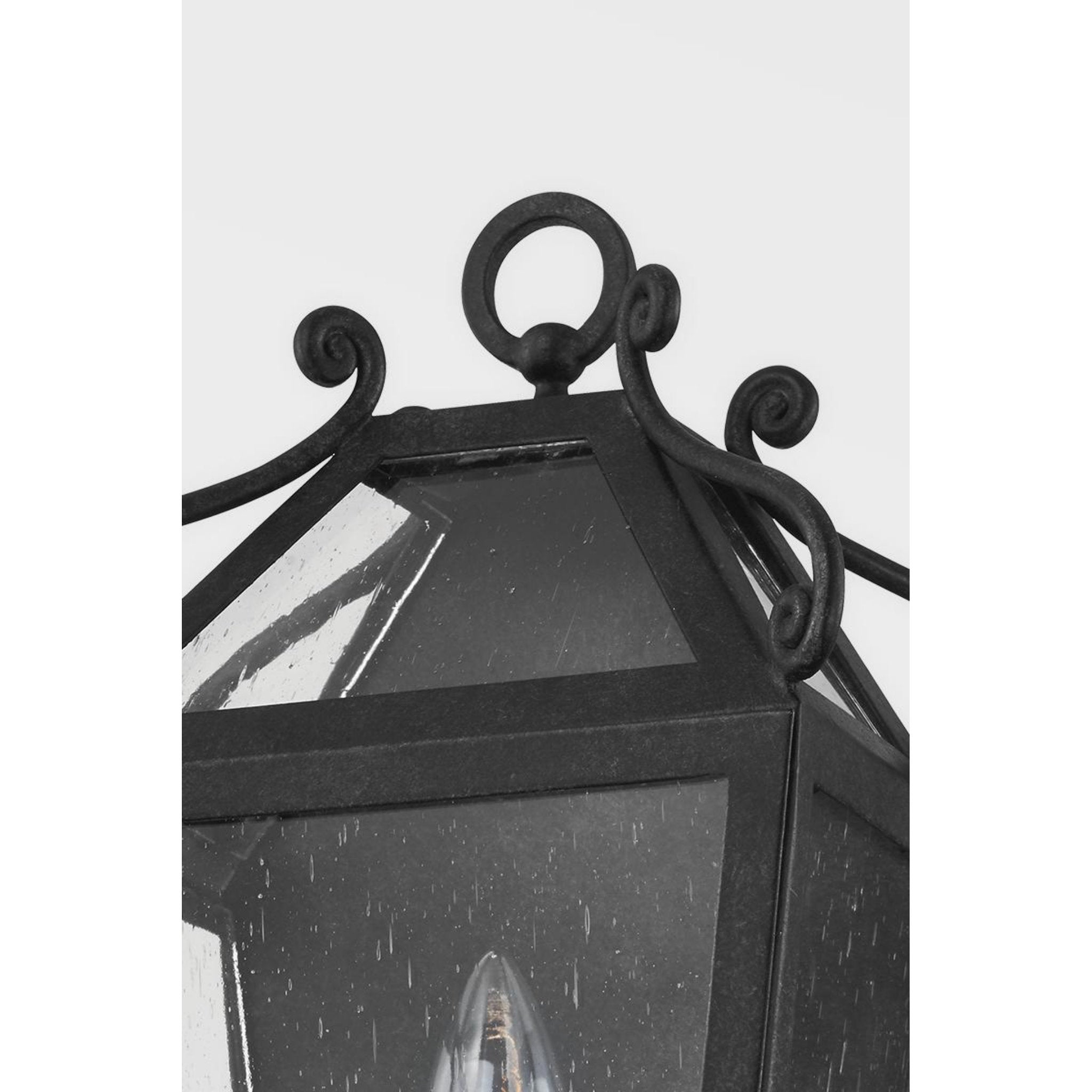 Santa Barbara County Wall Sconce 4-Light Outdoor LED in French Iron 13.25L x 13.25W x 34H