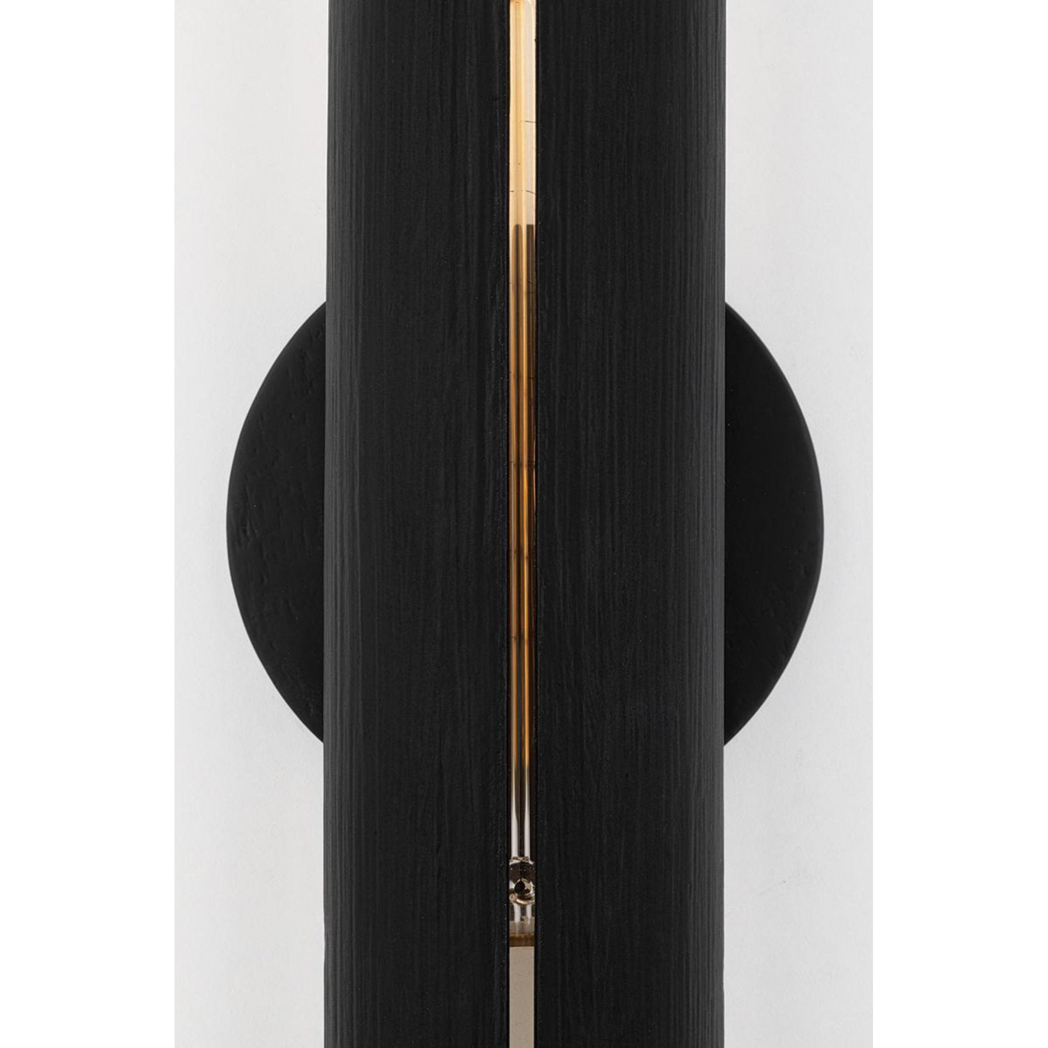 Brandon Wall Sconce 2-Light LED in Textured Black 3.13L x 3.13W x 17.75H