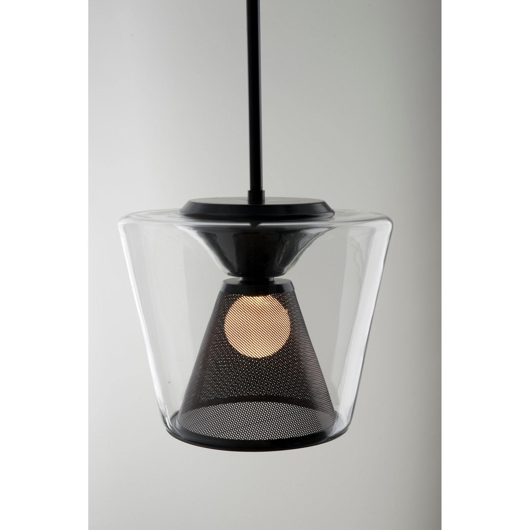 Berlin Pendant 1-Light LED in Soft Black 15.5L x 15.5W x 13.75H