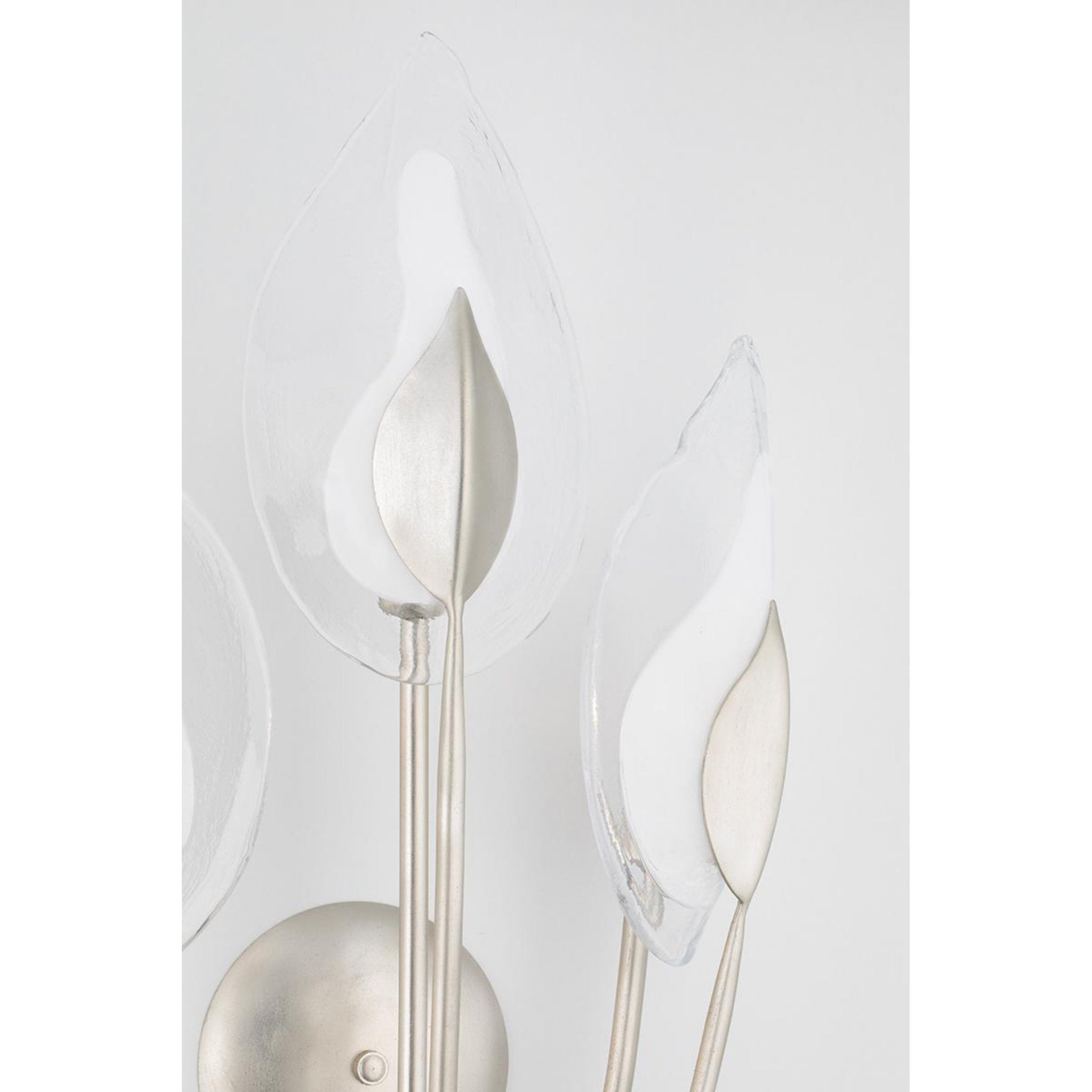 Blossom 1-Light Wall Sconce in Silver Leaf 6.25L x 6.25W x 16H