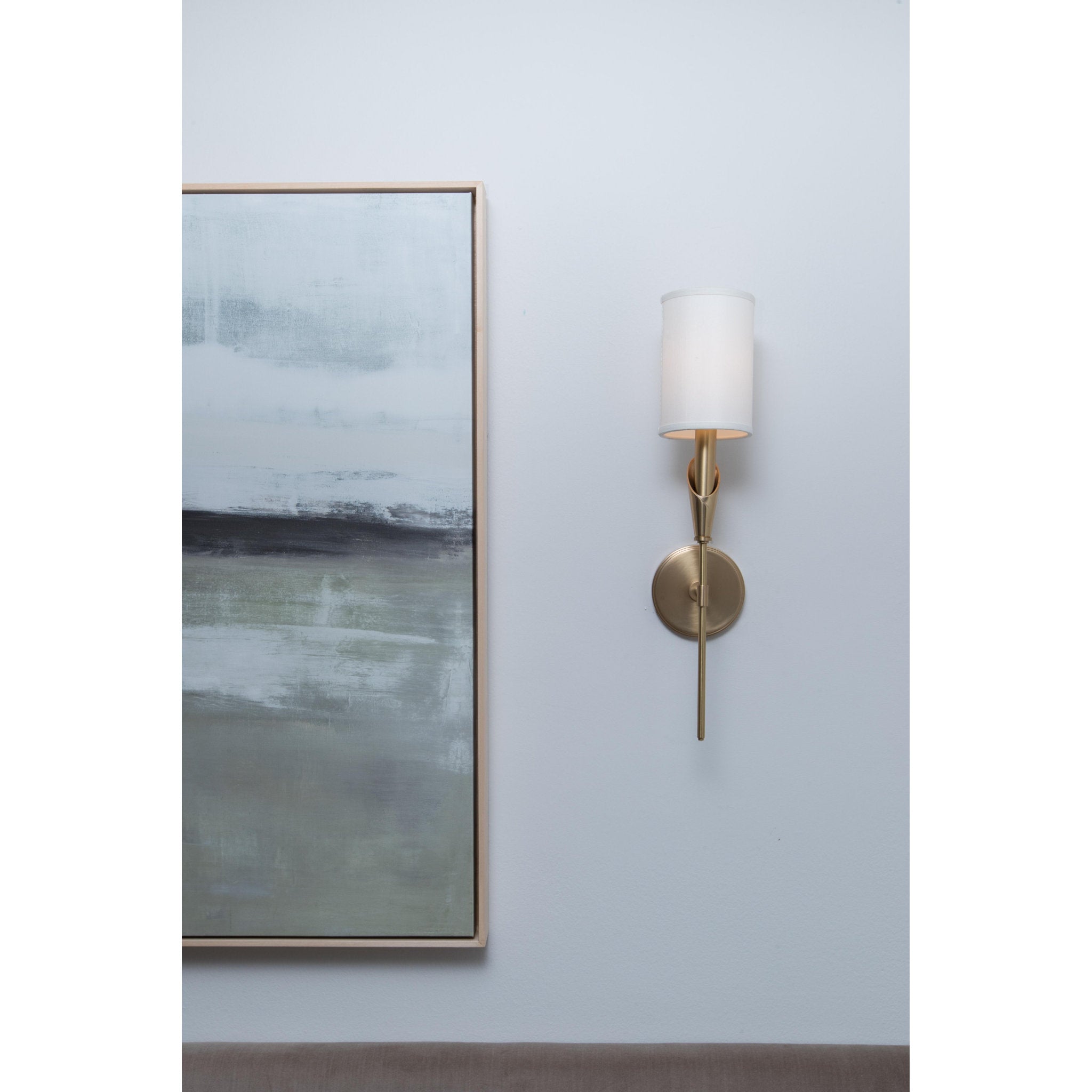 Tate 1-Light Wall Sconce in Aged Brass 4.75L x 4.75W x 19.75H