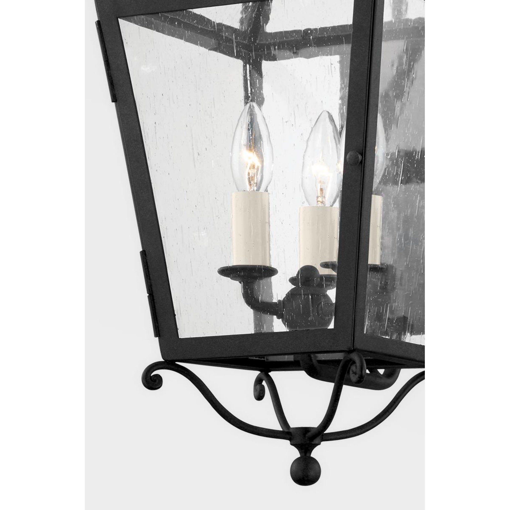 Santa Barbara County Wall Sconce 4-Light Outdoor LED in French Iron 13.25L x 13.25W x 34H