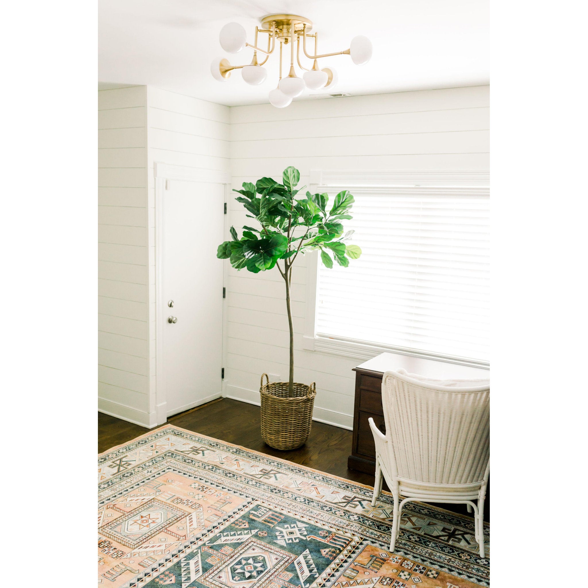 Fleming 8-Light Semi Flush in Aged Brass 36.5L x 36.5W x 14.5H