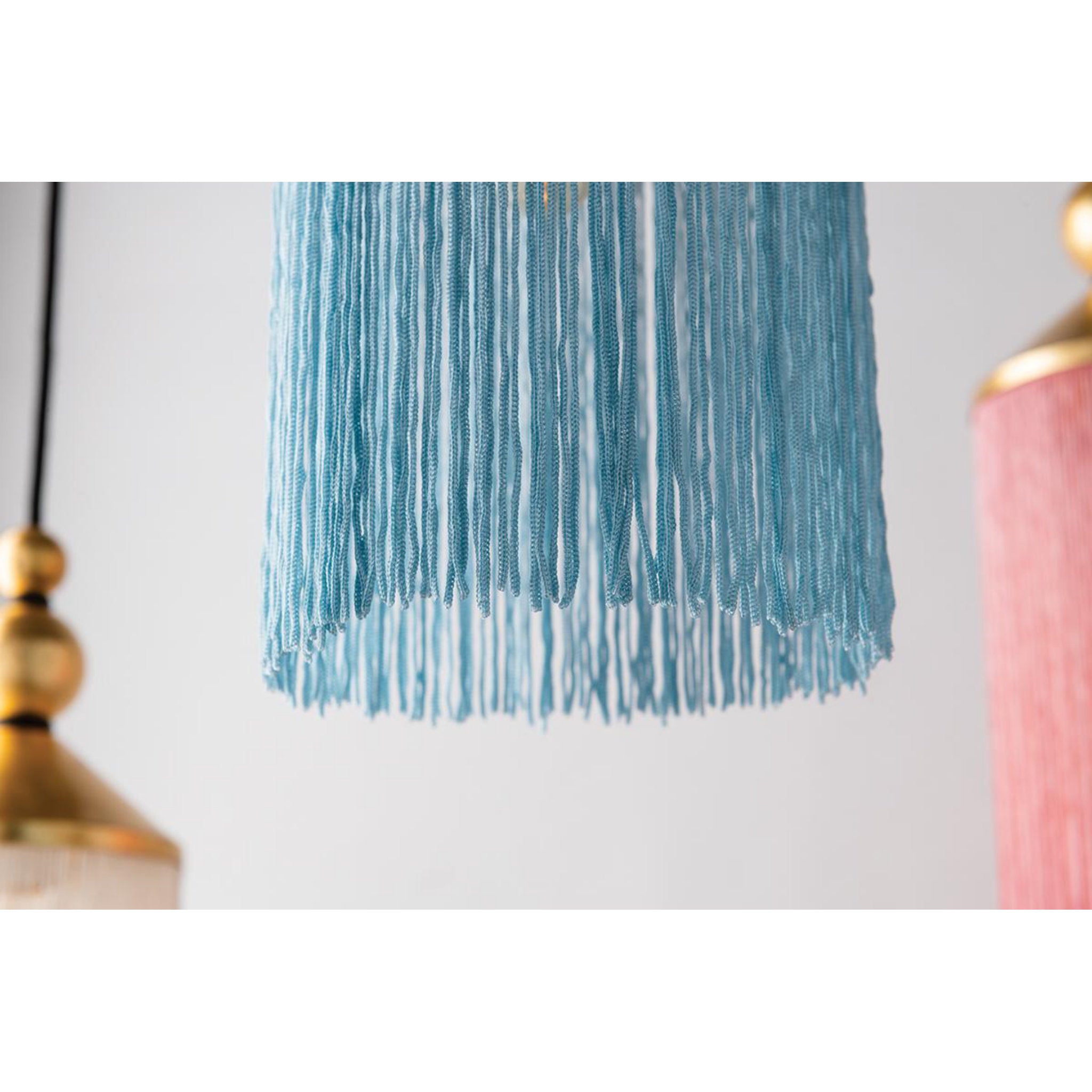 Scarlett 1-Light Pendant in Gold Leaf/White 11.75L x 5W x 16.75H