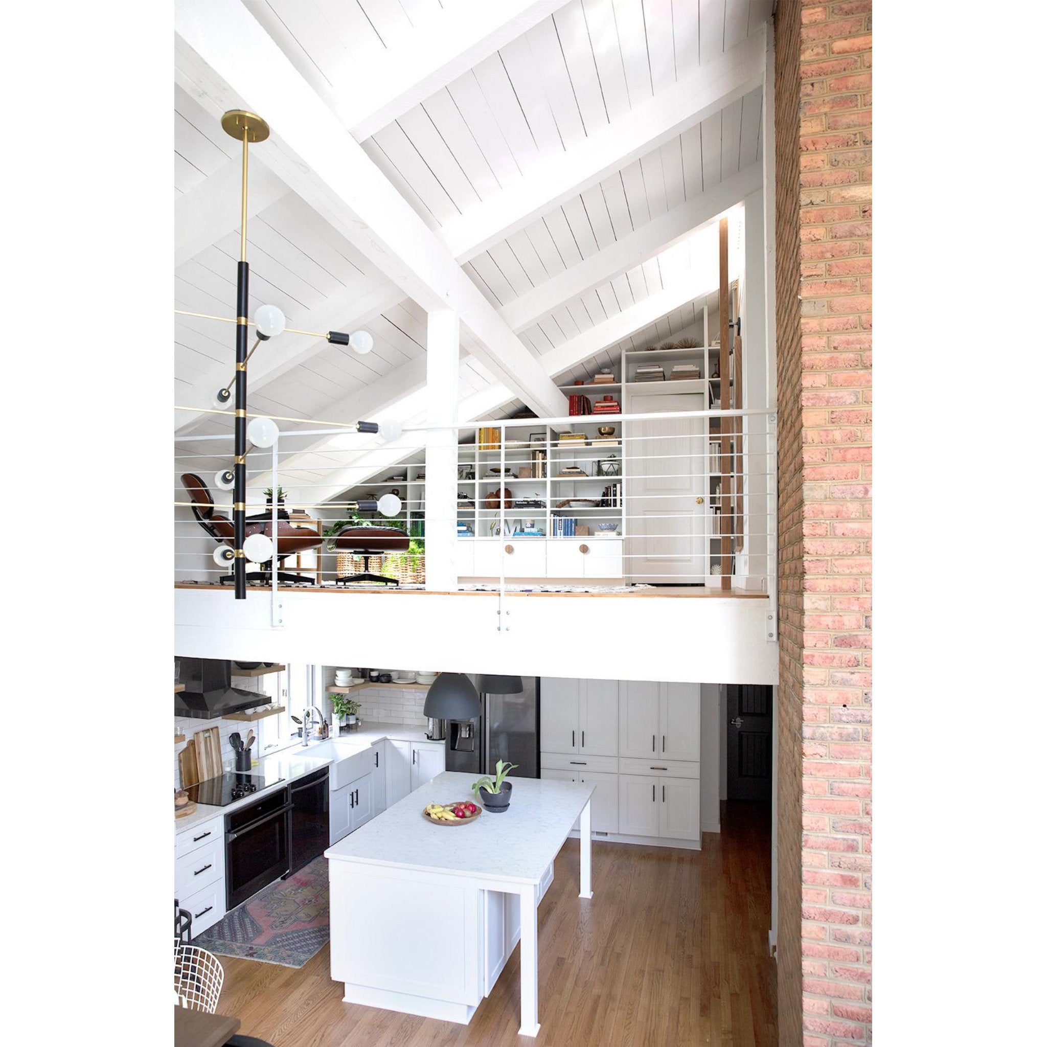 Astrid 12-Light Chandelier in Aged Brass/Black 36L x 36W x 44.5H