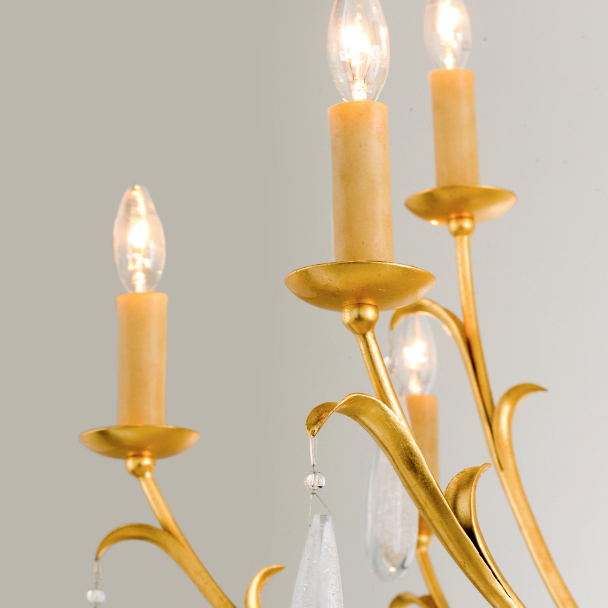 Prosecco 6-Light Chandelier in Gold Leaf 31L x 31W x 35.5H