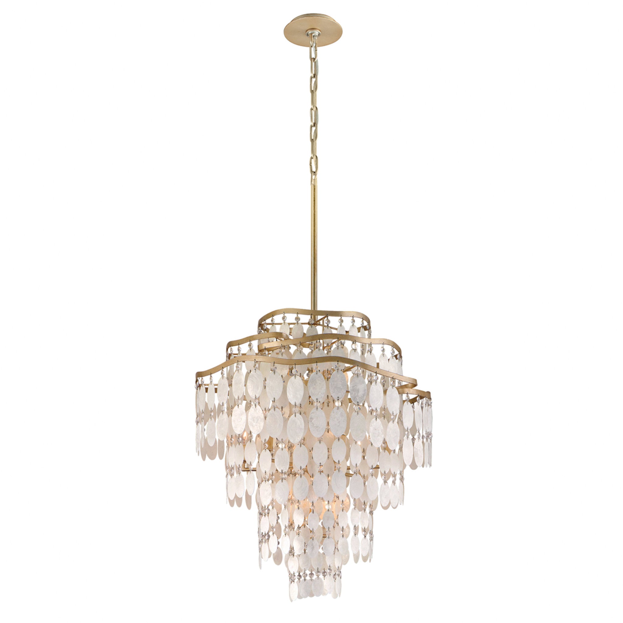 Dolce 12-Light Chandelier in Champagne Leaf 24L x 24W x 30.75H