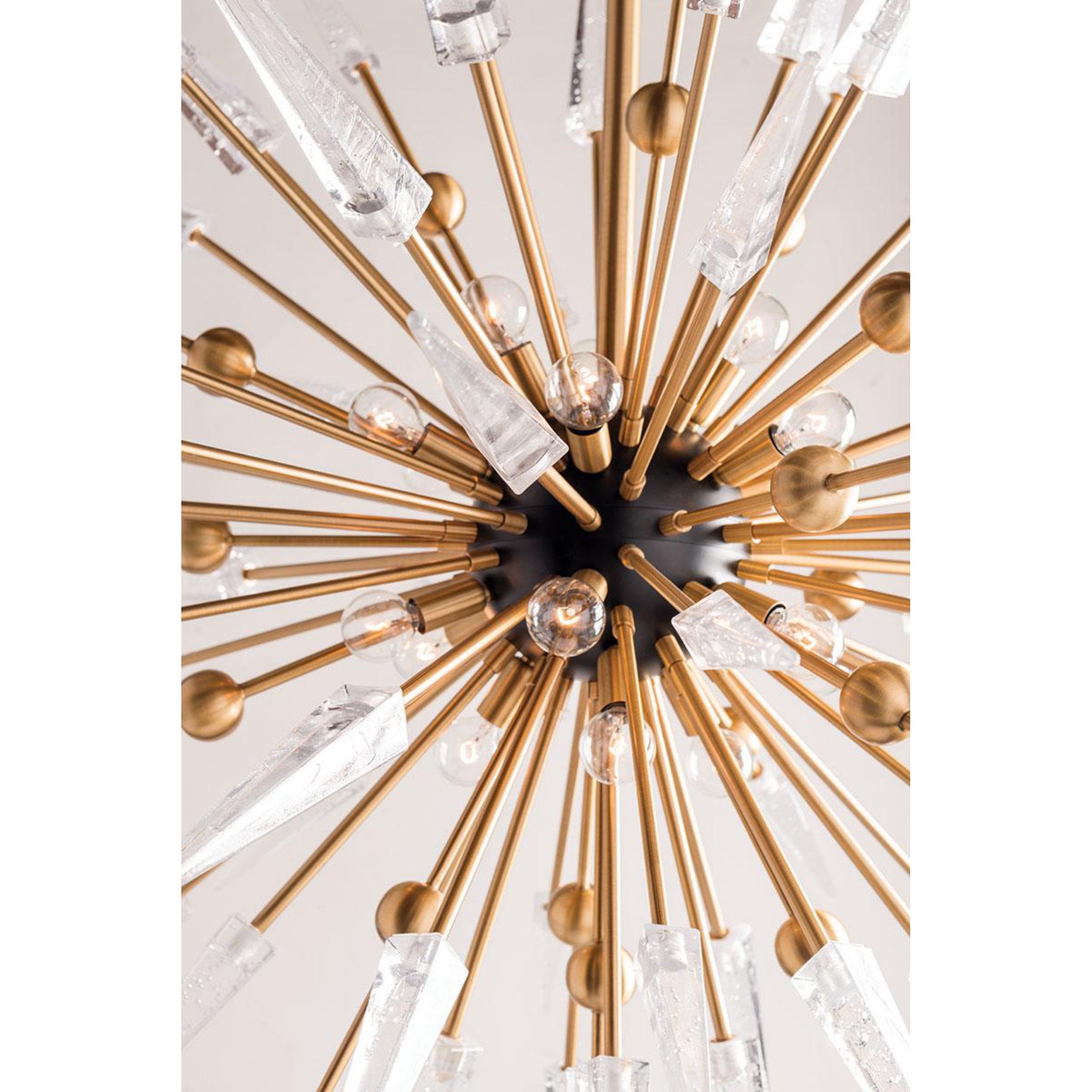 Sparta 6-Light Semi Flush in Aged Brass 28L x 28W x 14.25H