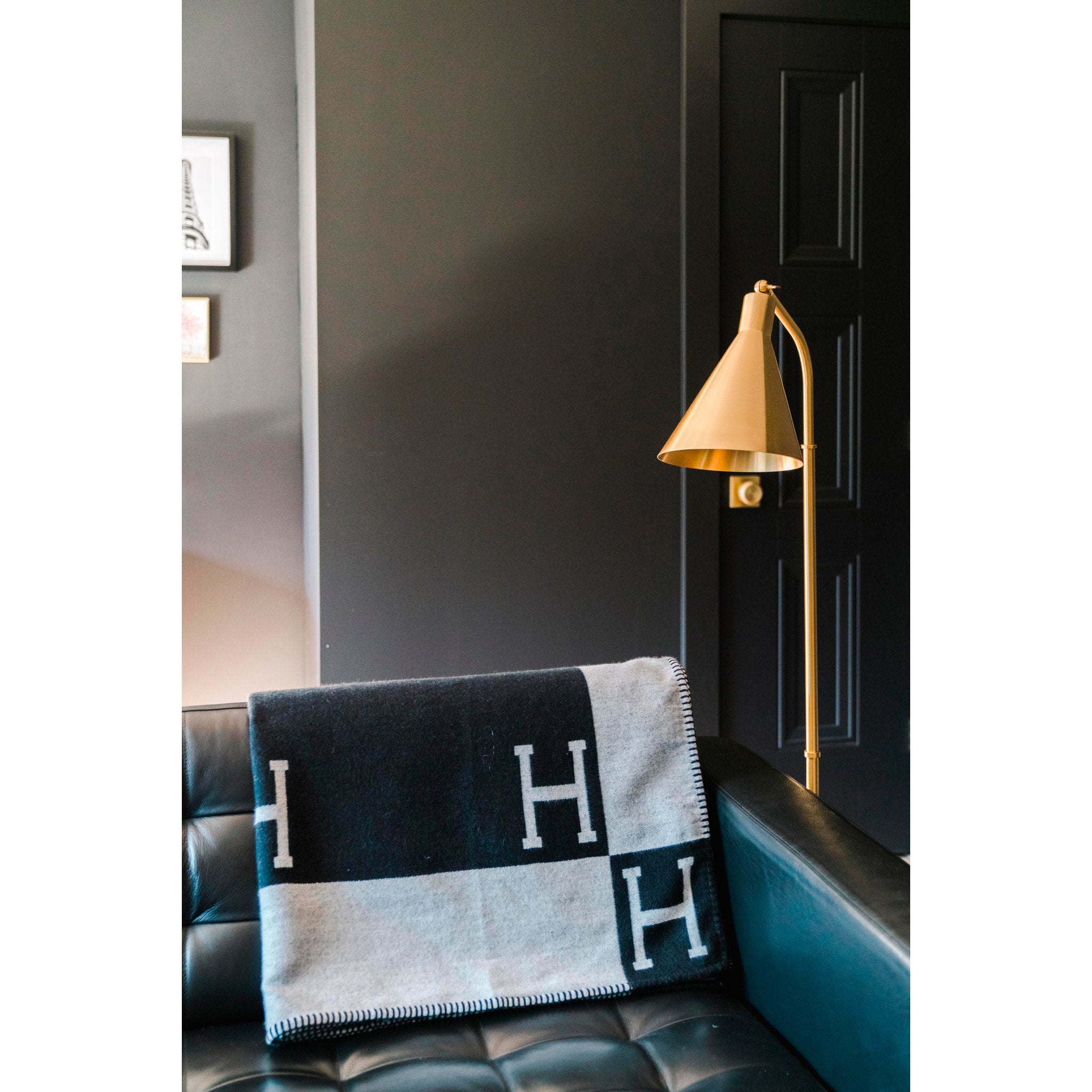 Stanton 1-Light Floor Lamp in Aged Brass 20.75L x 20.75W x 54H