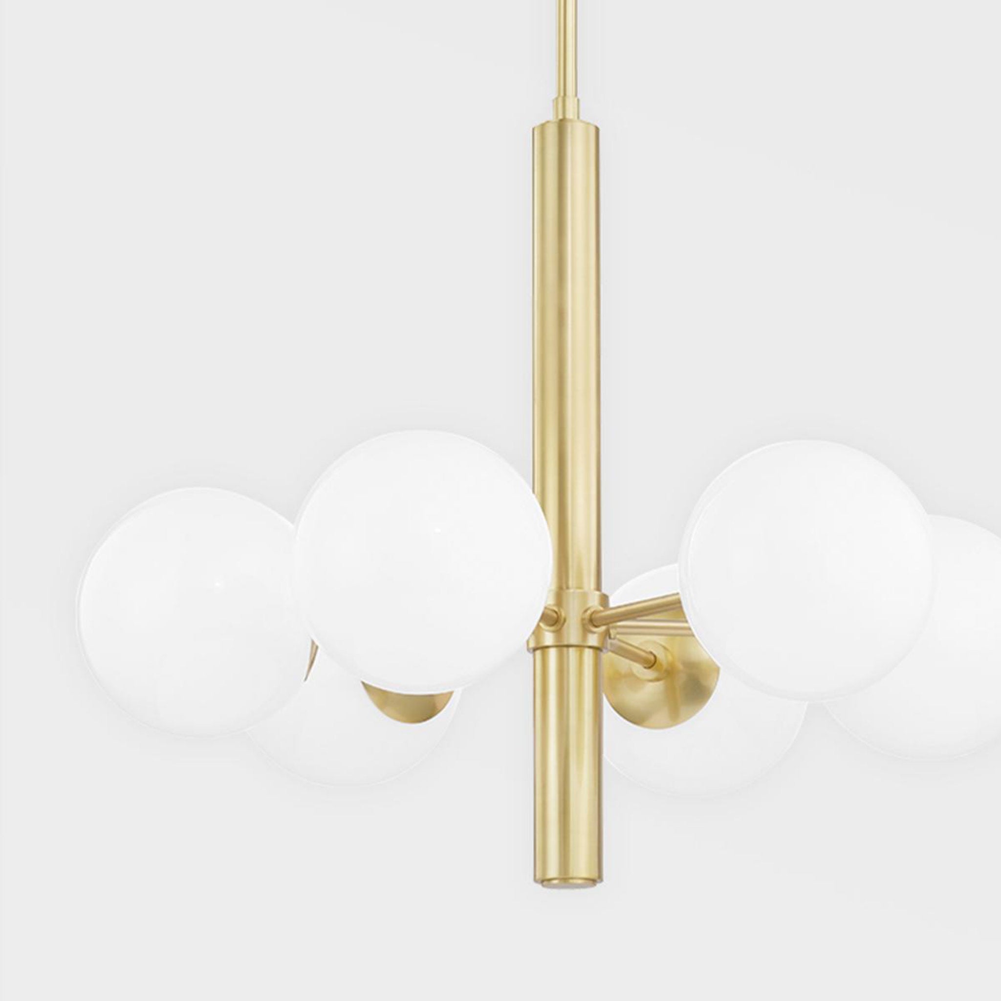 Stella 6-Light Chandelier in Aged Brass 28L x 28W x 23.75H