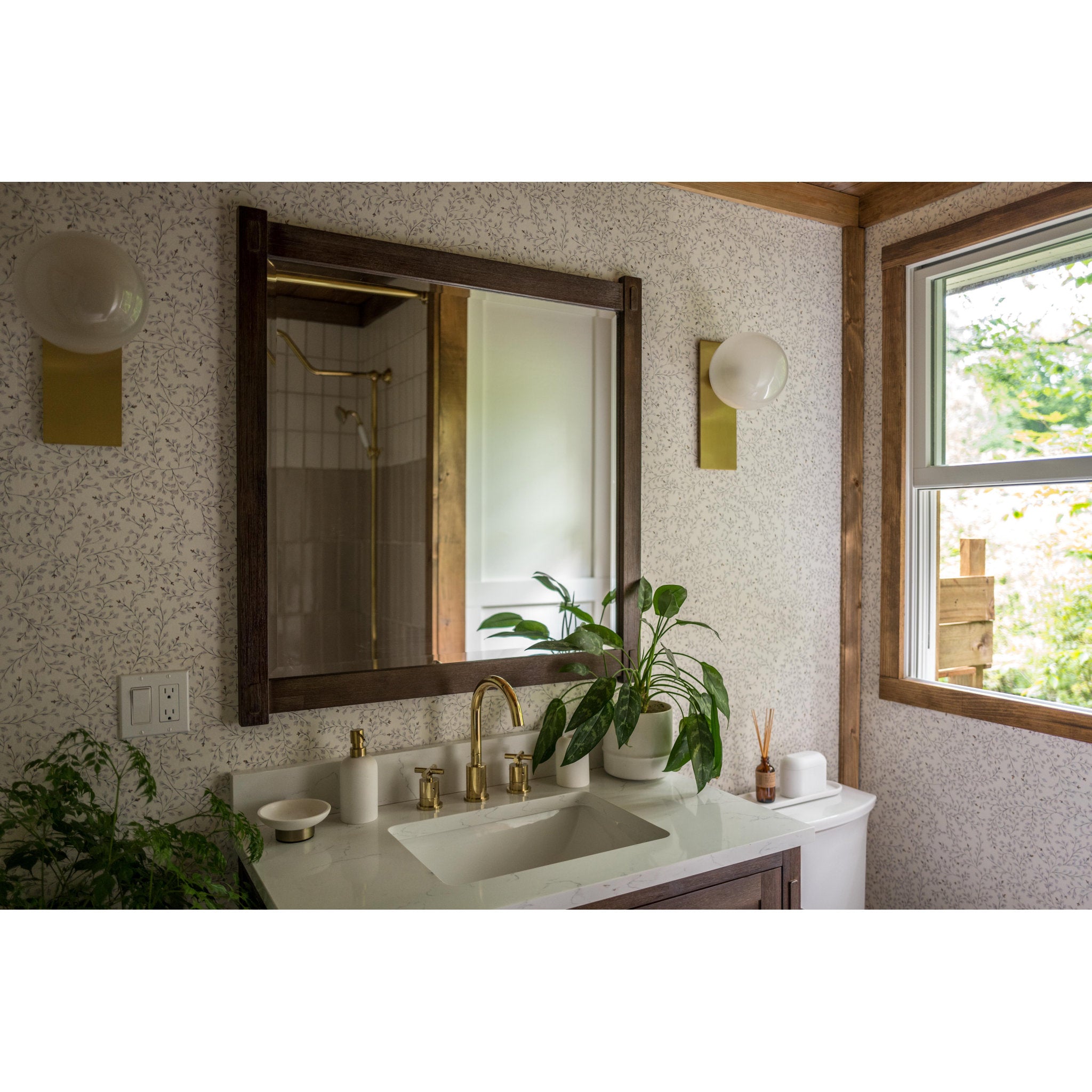 Hinsdale 1-Light Wall Sconce in Aged Brass 7.5L x 7.5W x 12.75H