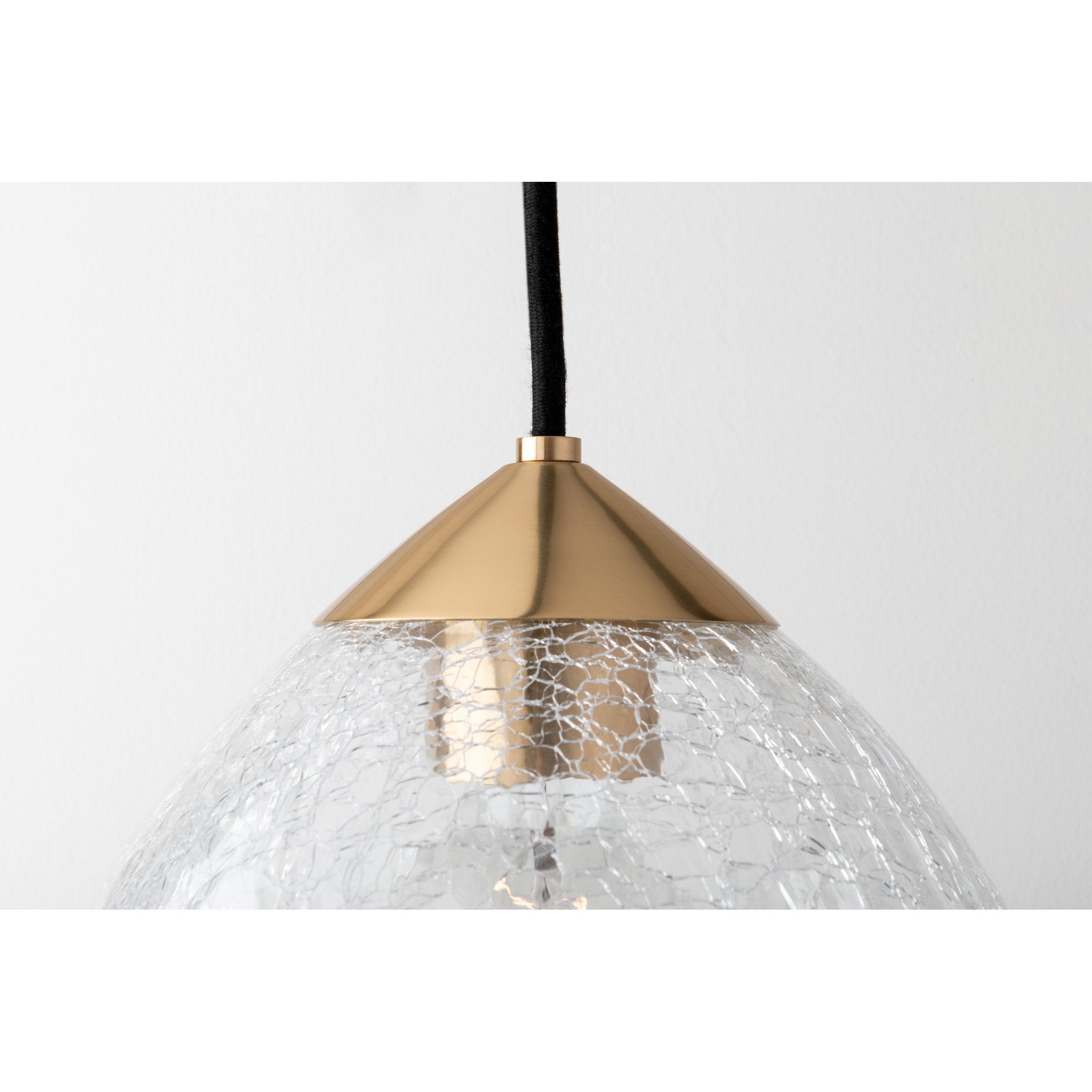 Maya 1-Light Pendant in Aged Brass 9L x 9W x 7H
