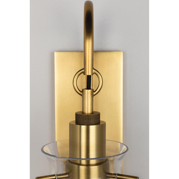 Hudson Valley Lighting BKO100-AGB Ivy LED Wall Sconce, Aged Brass, Clear Glass - 5