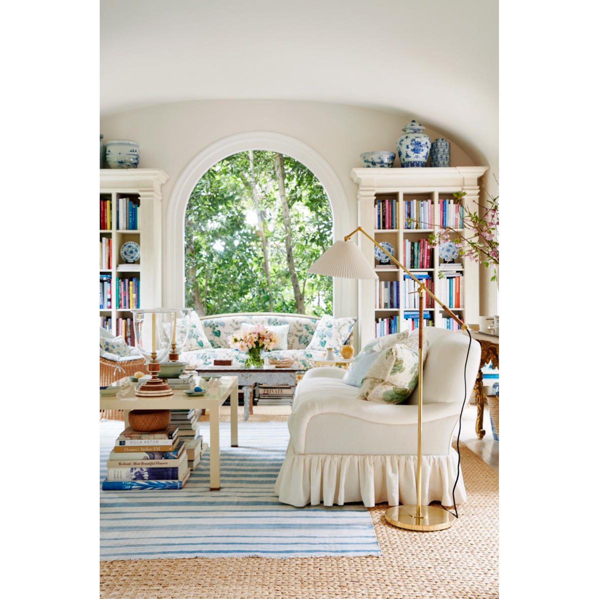 Dorset 1-Light Floor Lamp in Aged Brass by Mark D. Sikes 45.5L x 16.25W x 56.25H