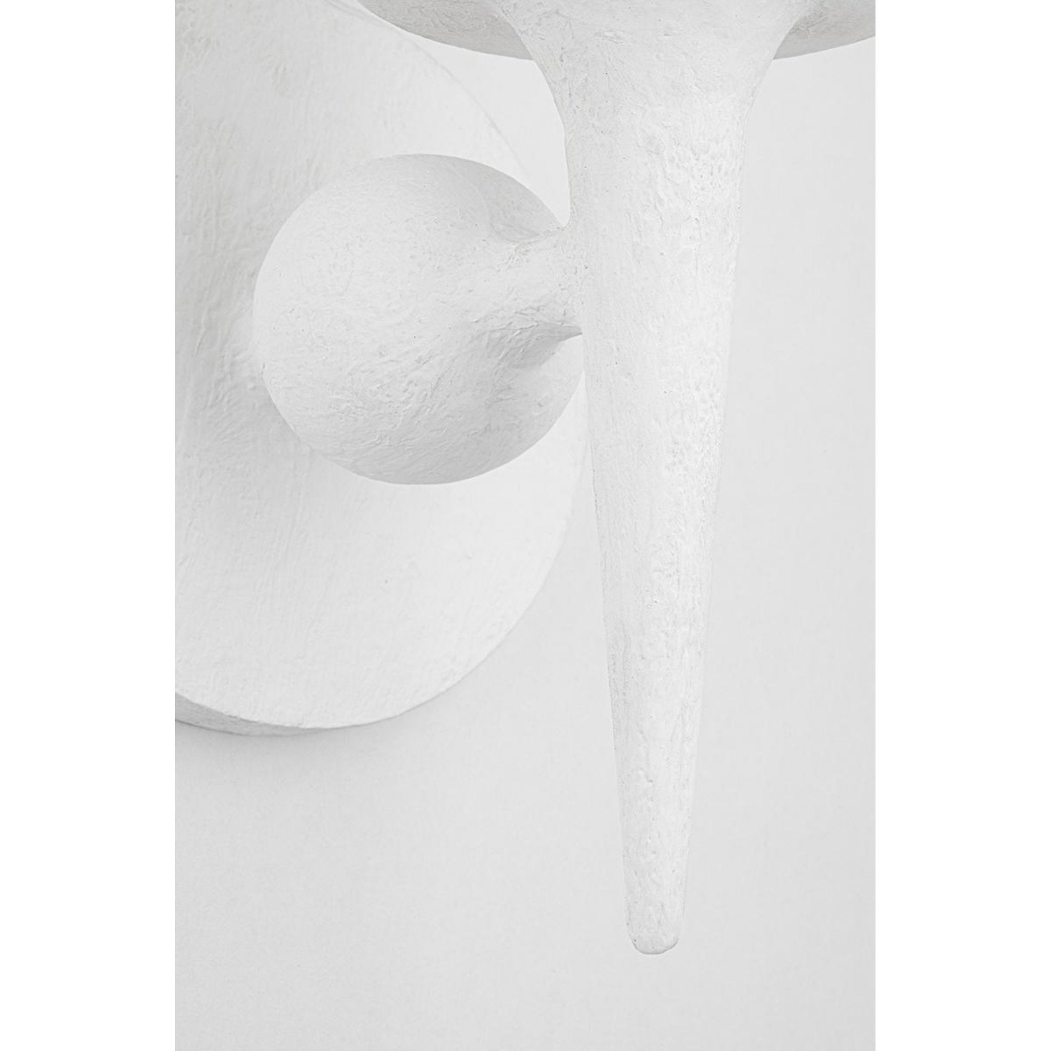 Torch 2-Light Wall Sconce in White Plaster 13.5W x 15.5H