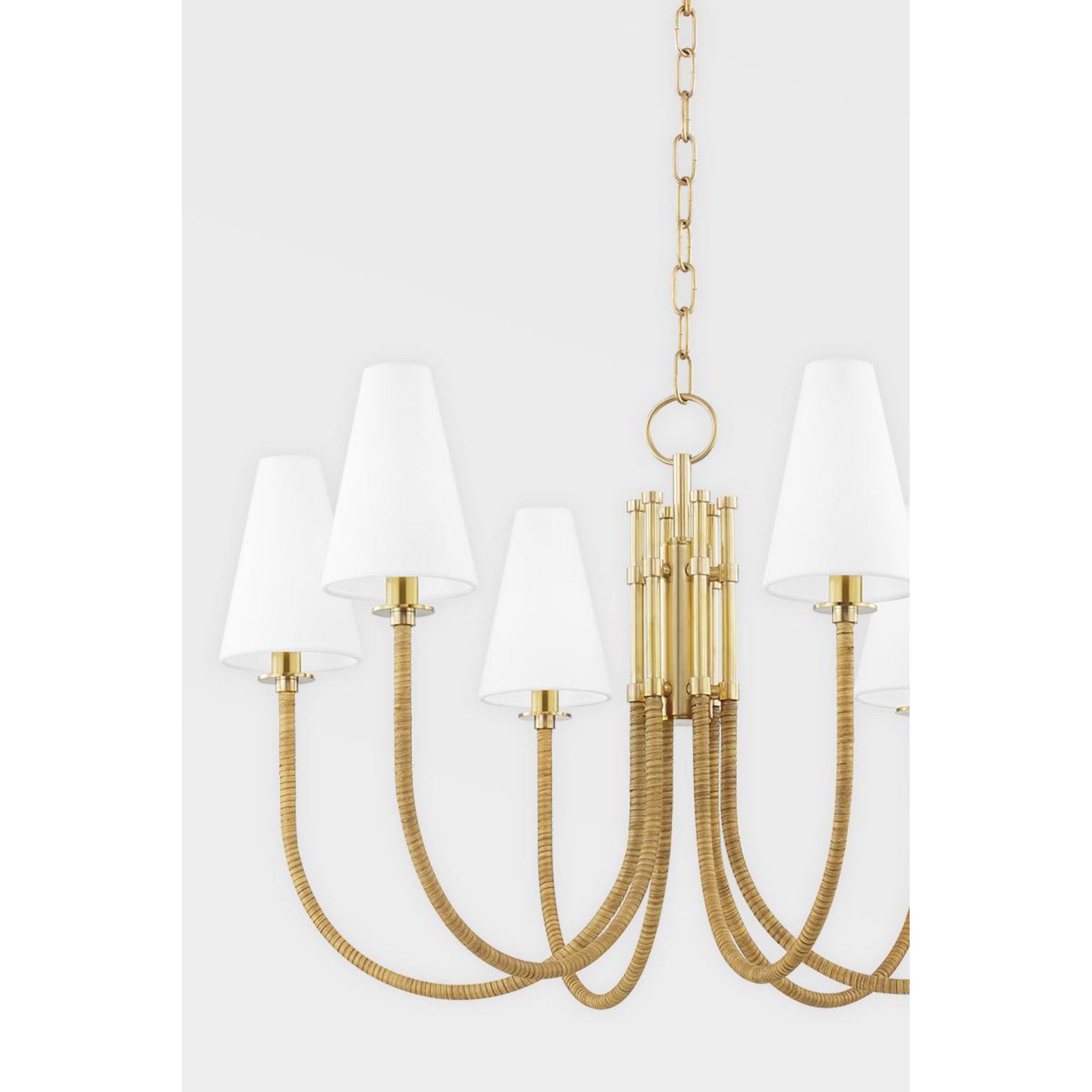 Ripley 1-Light Wall Sconce in Aged Brass 4.75L x 4.75W x 18.75H