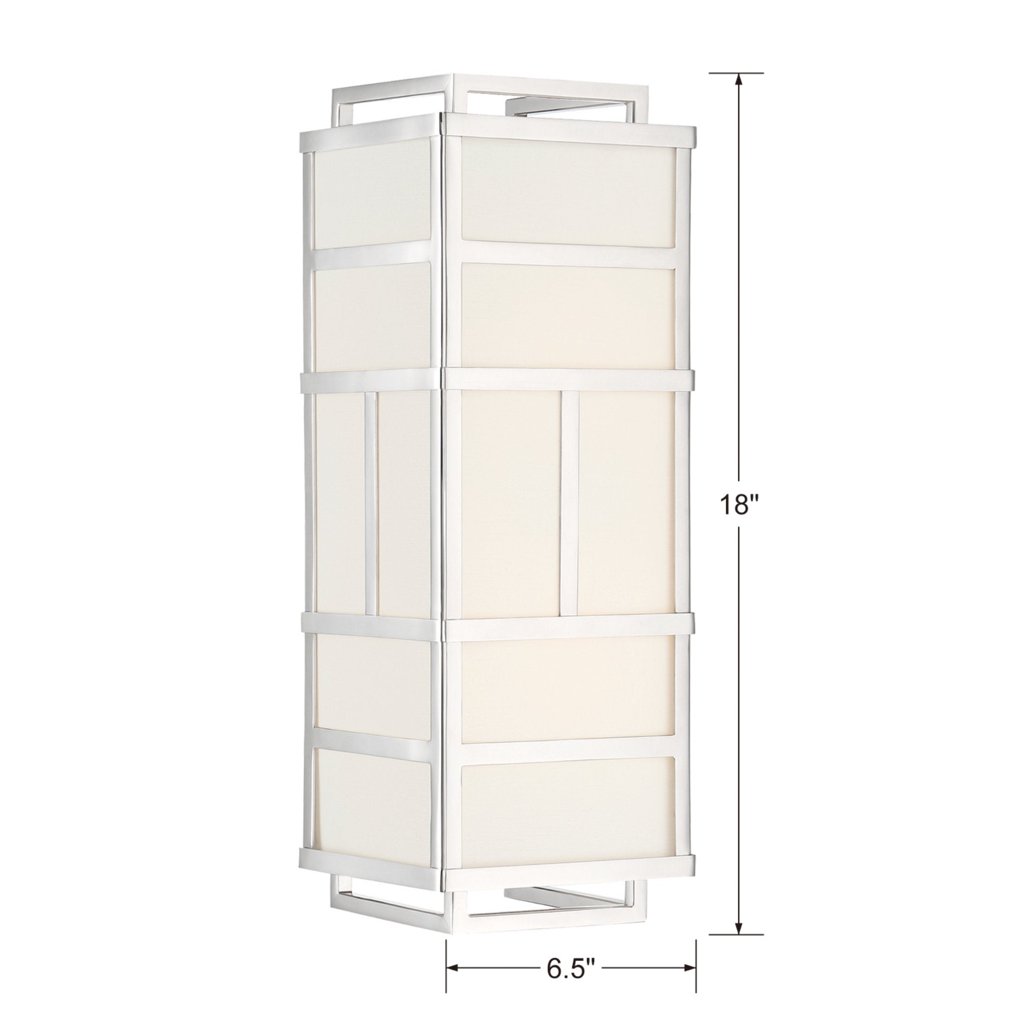 Libby Langdon Danielson 6.5'' Polished Nickel Sconce Silver 6.5"W x 18"H x 6"D