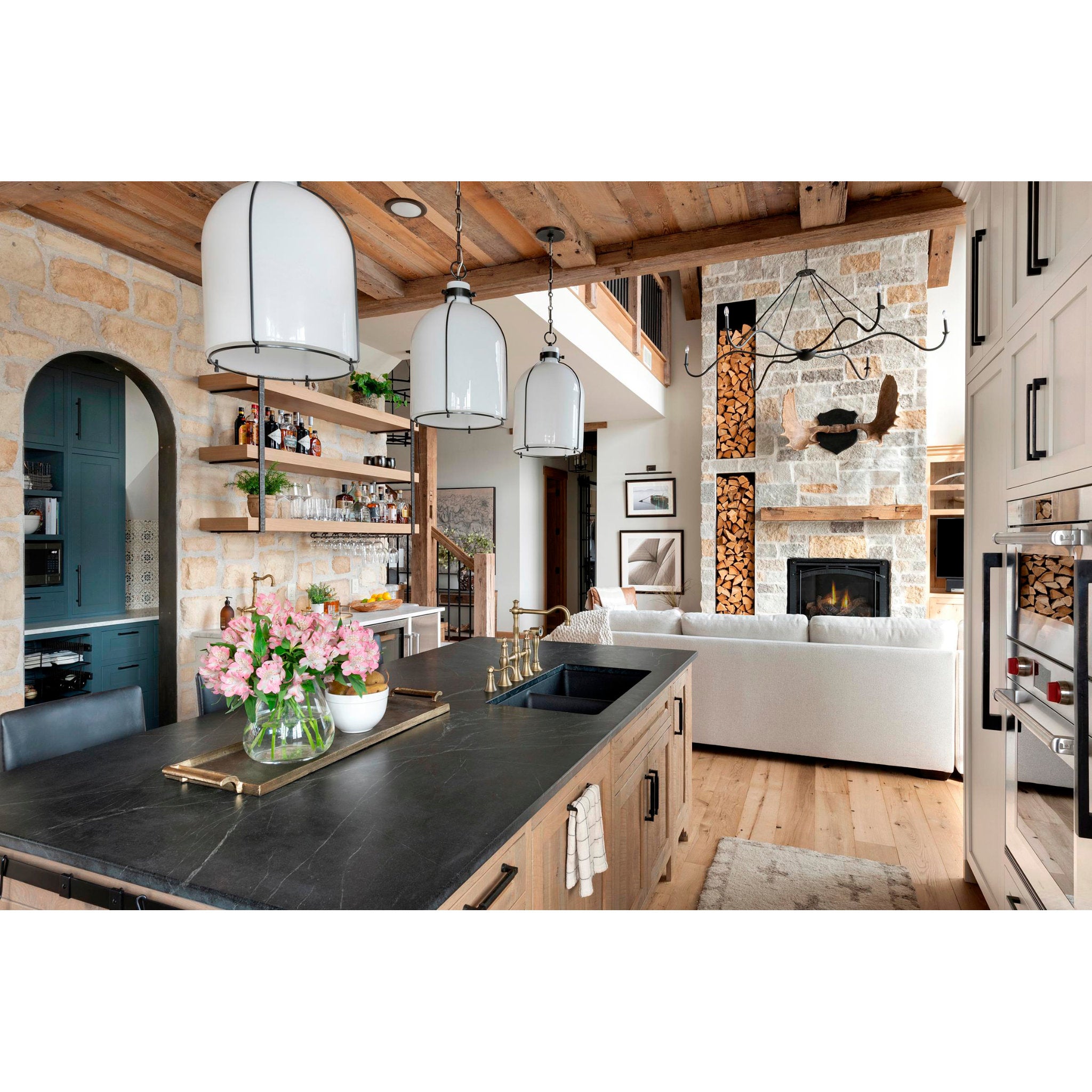 Eldridge 1-Light Pendant in Old Bronze 14L x 14W x 20.25H