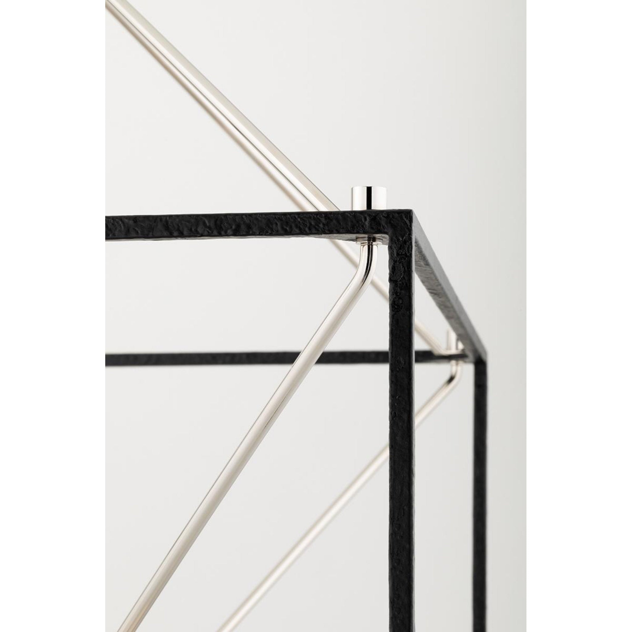 Glendale 13-Light Lantern in Polished Nickel/Black 20.25L x 20.25W x 38.25H