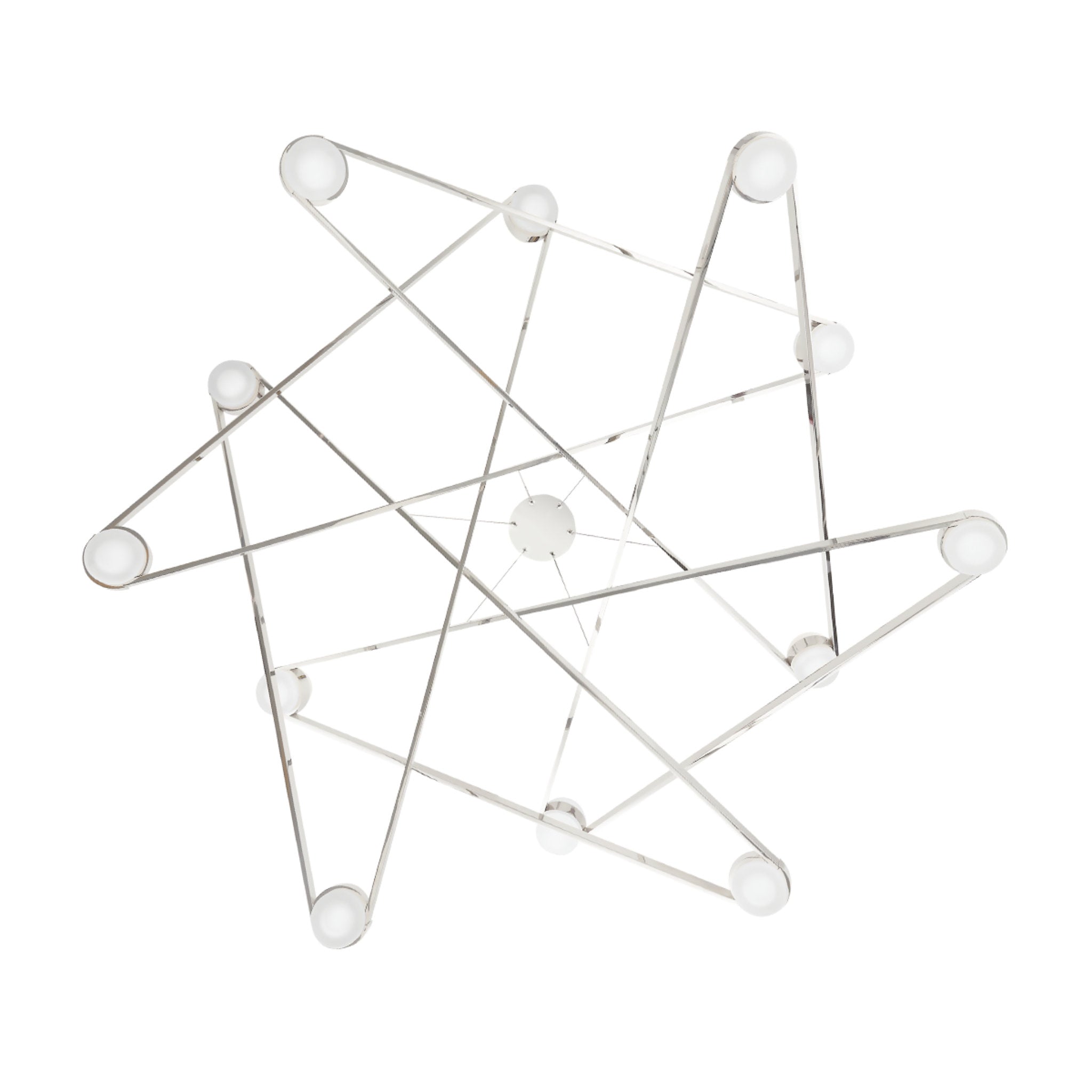 Orbit 12-Light Chandelier in Polished Nickel 56.125L x 56.125W x 16.825H