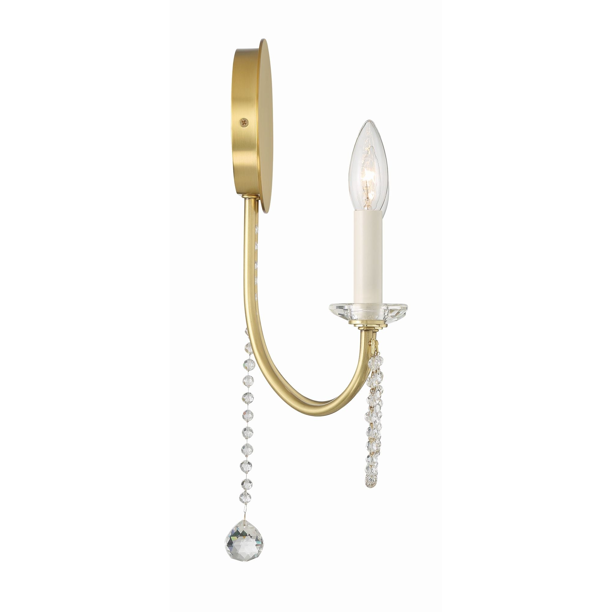 Delilah 2 Light Aged Brass Sconce 12.25"W x 16"H x 4.75"D