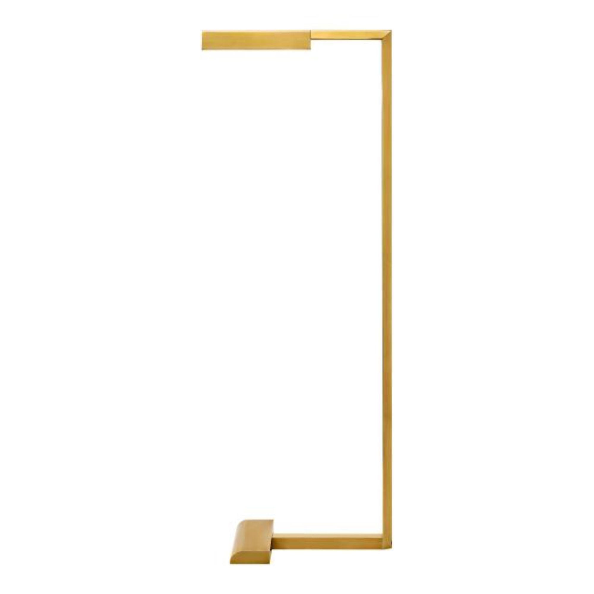 Dessau 46 Floor Lamp Line-Voltage Pendants/Suspension 1-Light LED 2700K Natural Brass by Sean Lavin