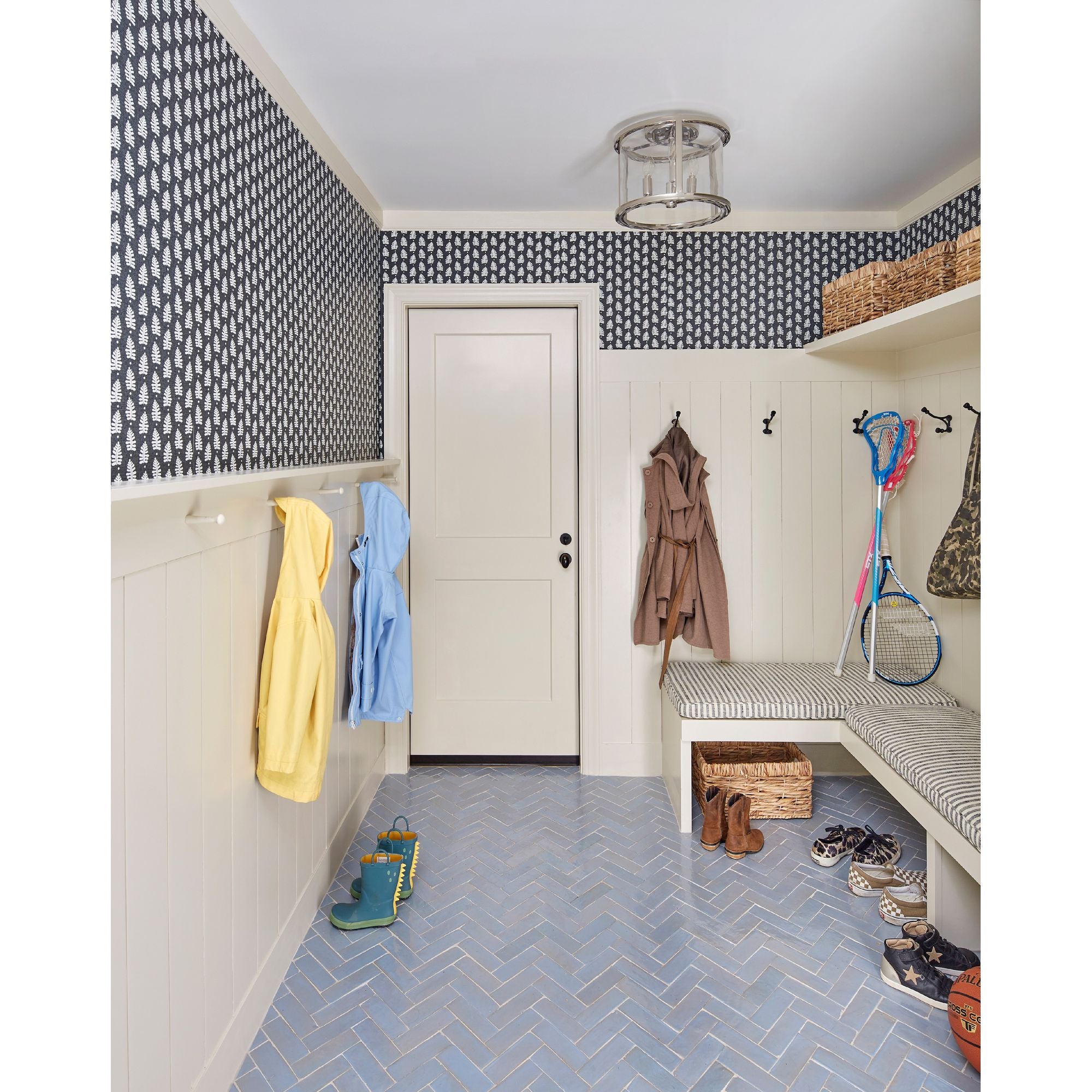 Libby Langdon for Crystorama Devon 3 Light Polished Nickel Lantern