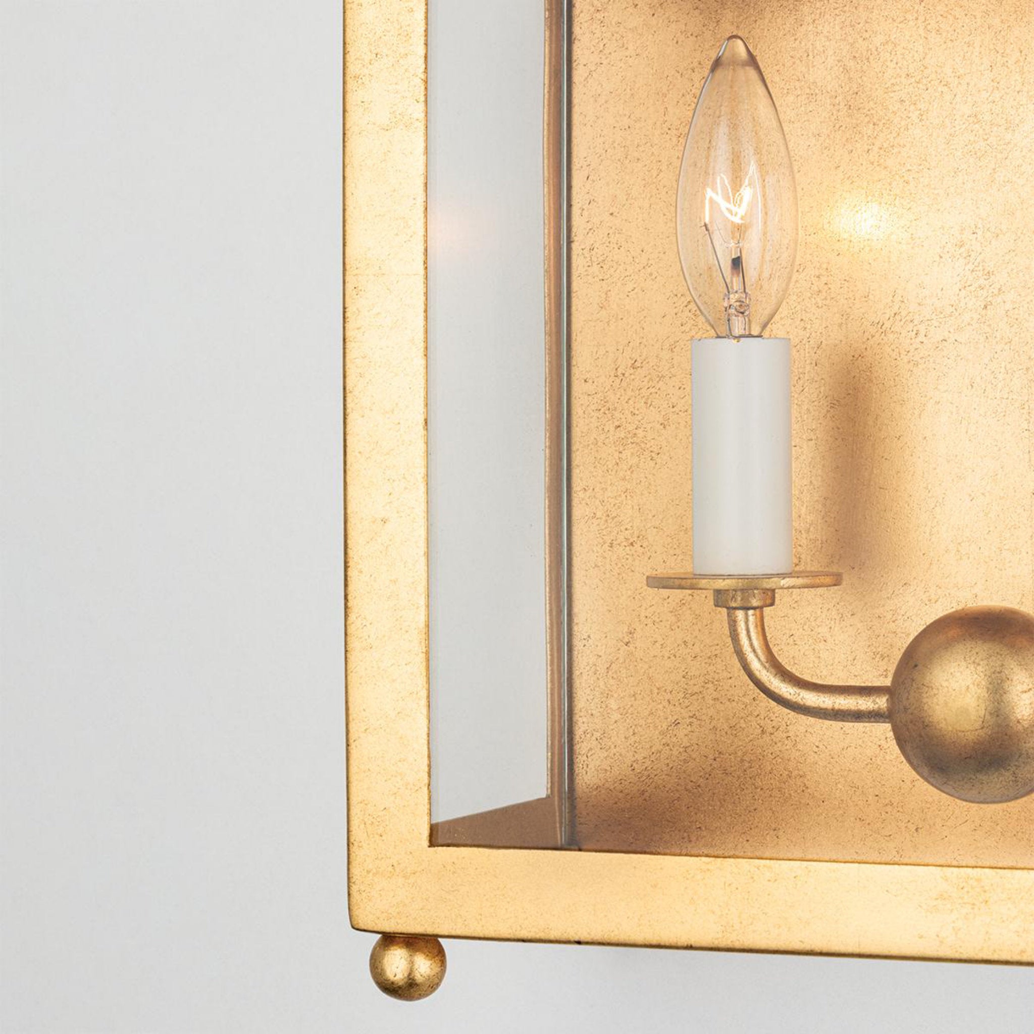 Leigh 2-Light Wall Sconce in Aged Brass/Soft Off White 11.25L x 11.25W x 18.75H
