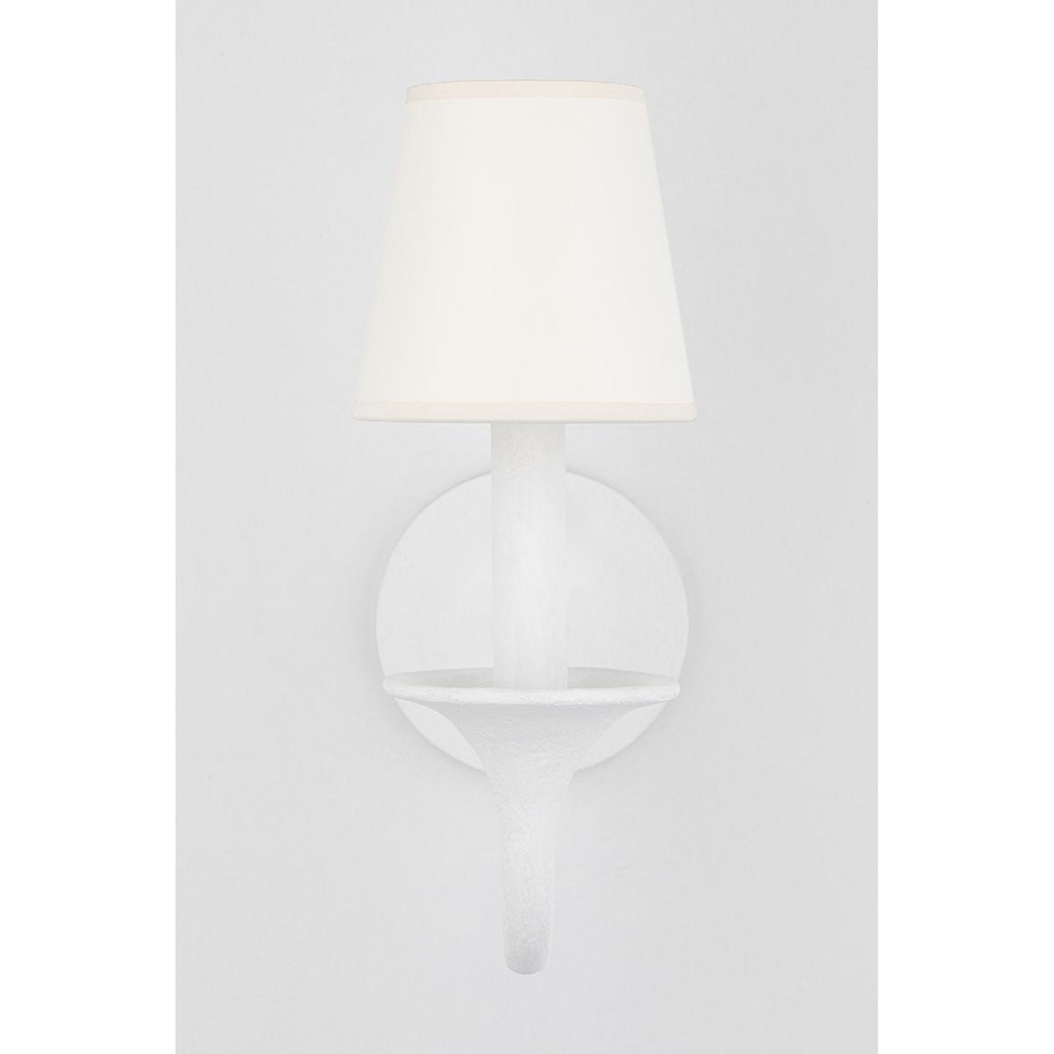 Windsor 1-Light Wall Sconce in White Plaster by Mark D. Sikes 5L x 5W x 12.25H
