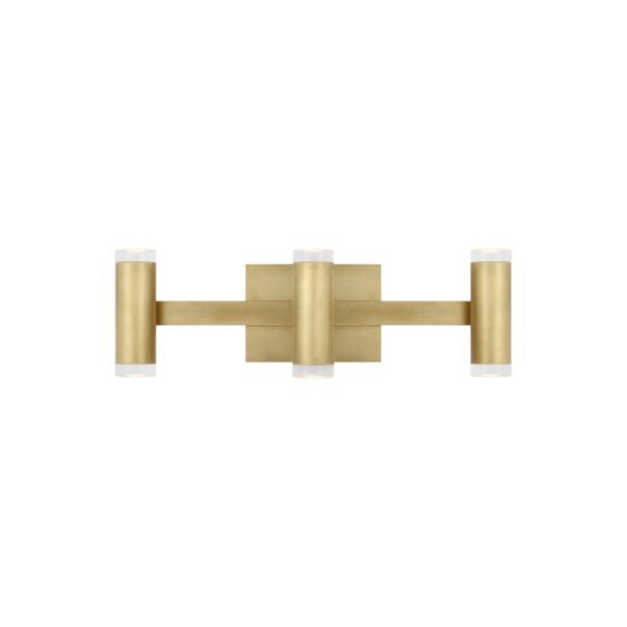 Dobson II 3-Light Bath Bath Collection 1-Light LED 3000K Natural Brass by Sean Lavin