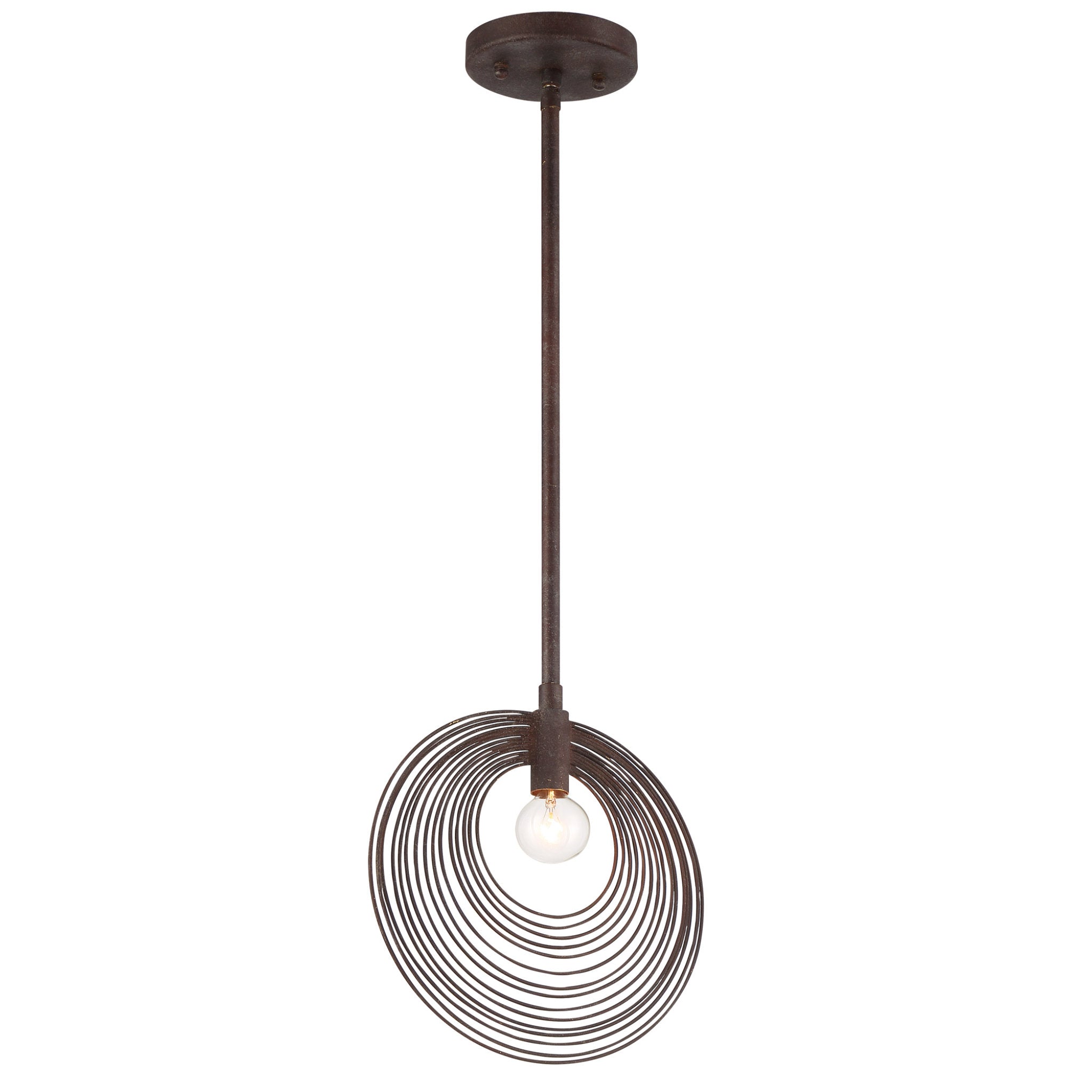 Crystorama DOR-B7700-FB Doral 1 Light Forged Bronze Pendant