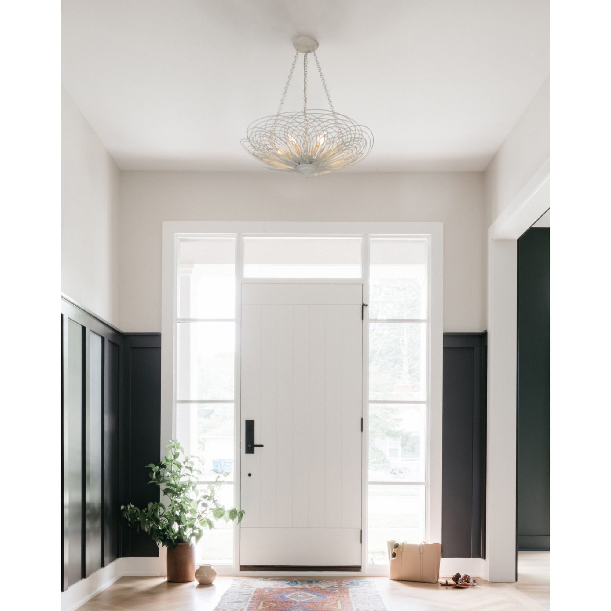 Doral 24'' Matte White Chandelier White 24"W x 10"H x 24"D