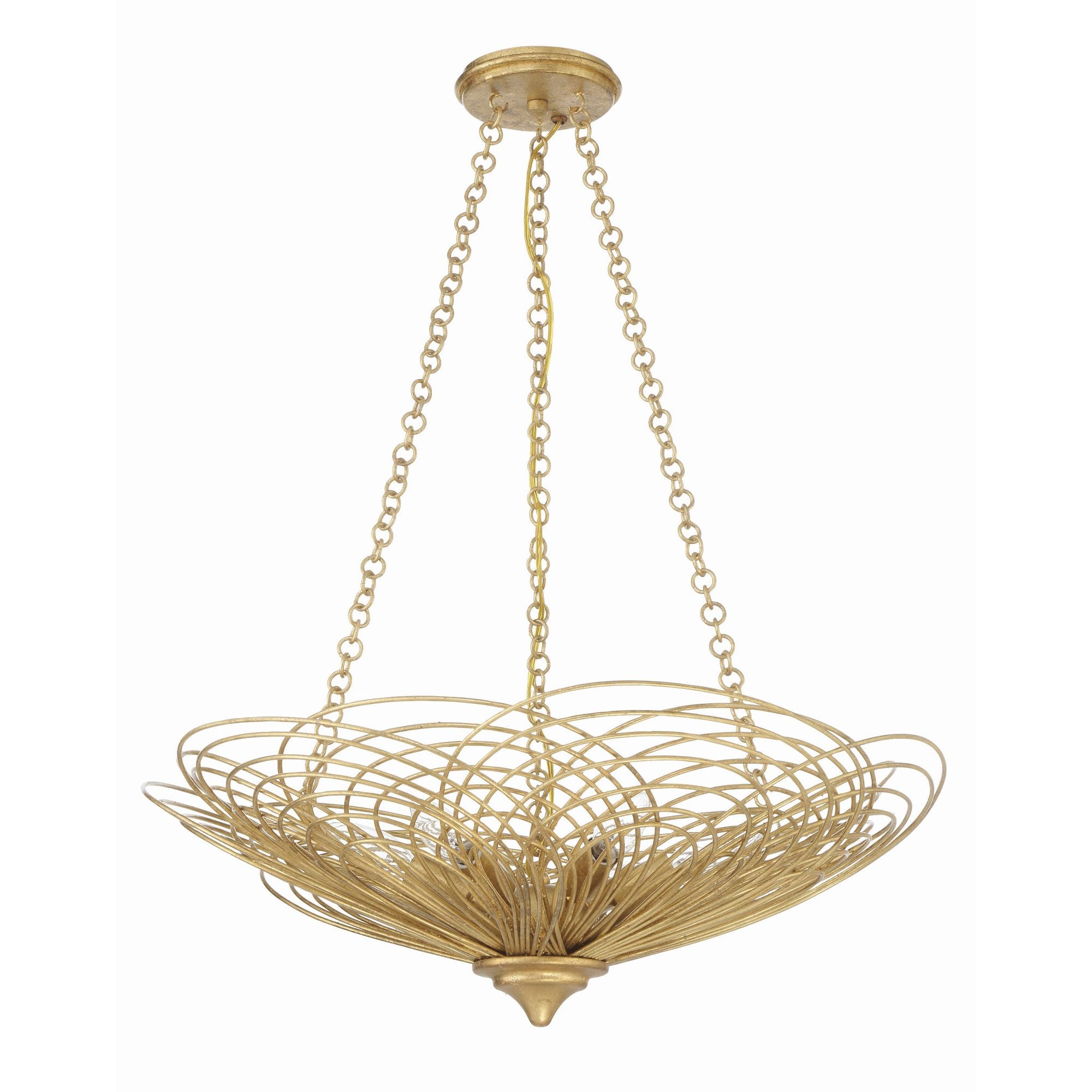 Doral 24'' Renaissance Gold Chandelier Gold 24"W x 10"H x 24"D