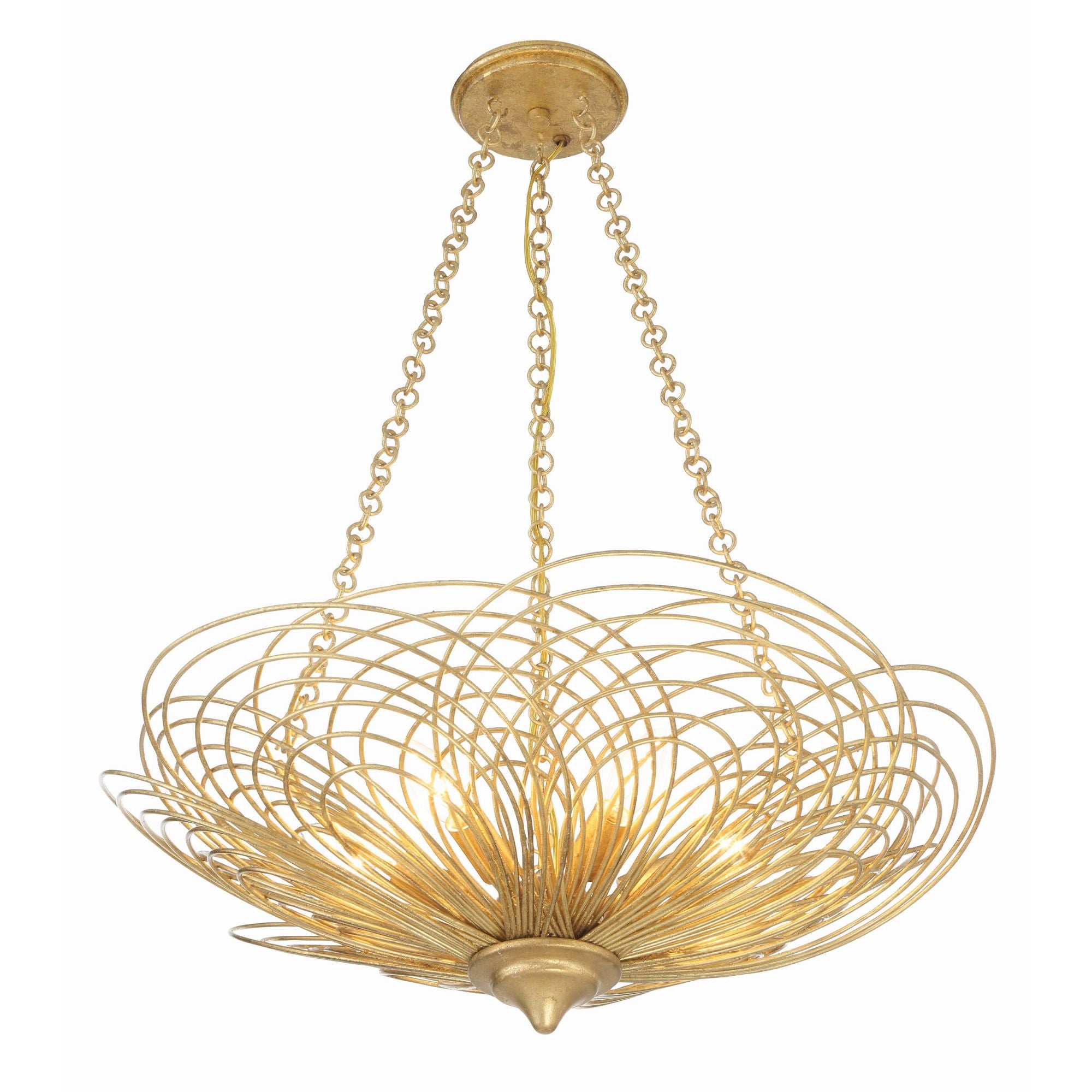 Doral 24'' Renaissance Gold Chandelier Gold 24"W x 10"H x 24"D