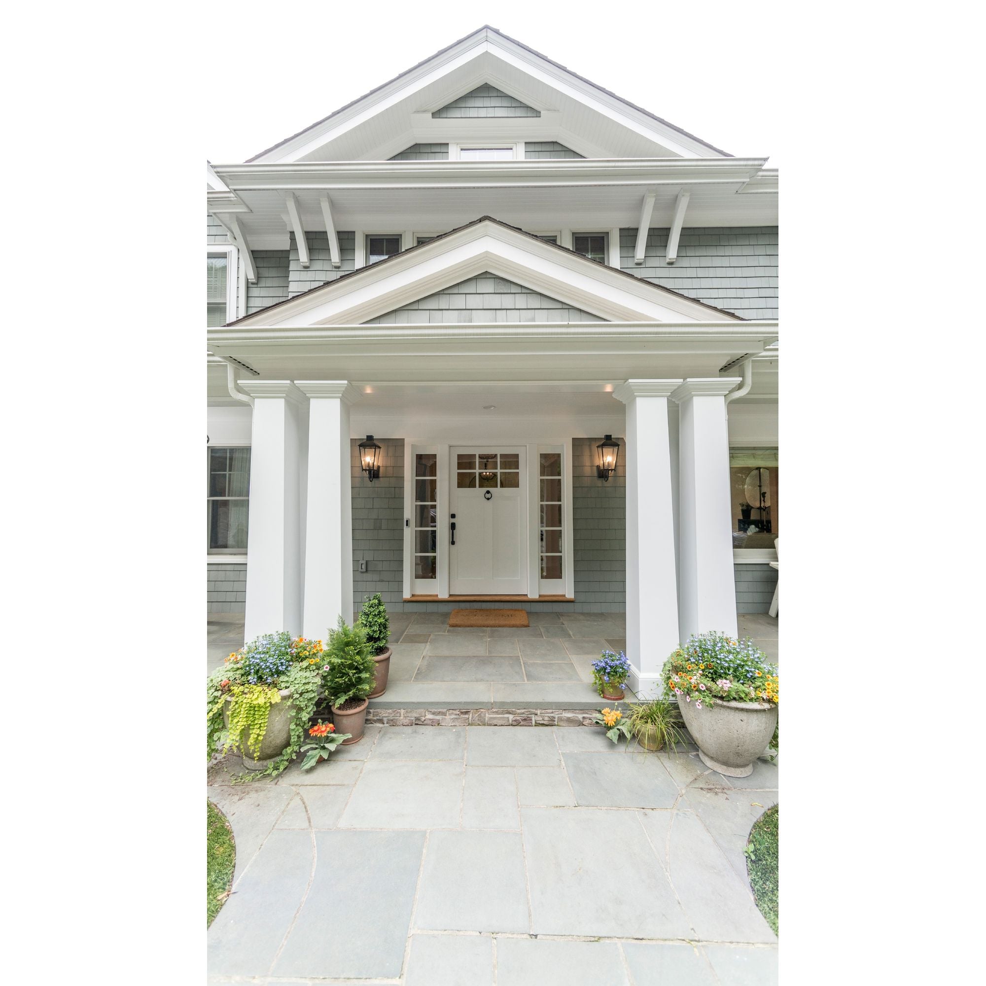 Dumont 3 Light Graphite Outdoor Sconce Clear Glass 9.25"W x 23.5"H x 12"D