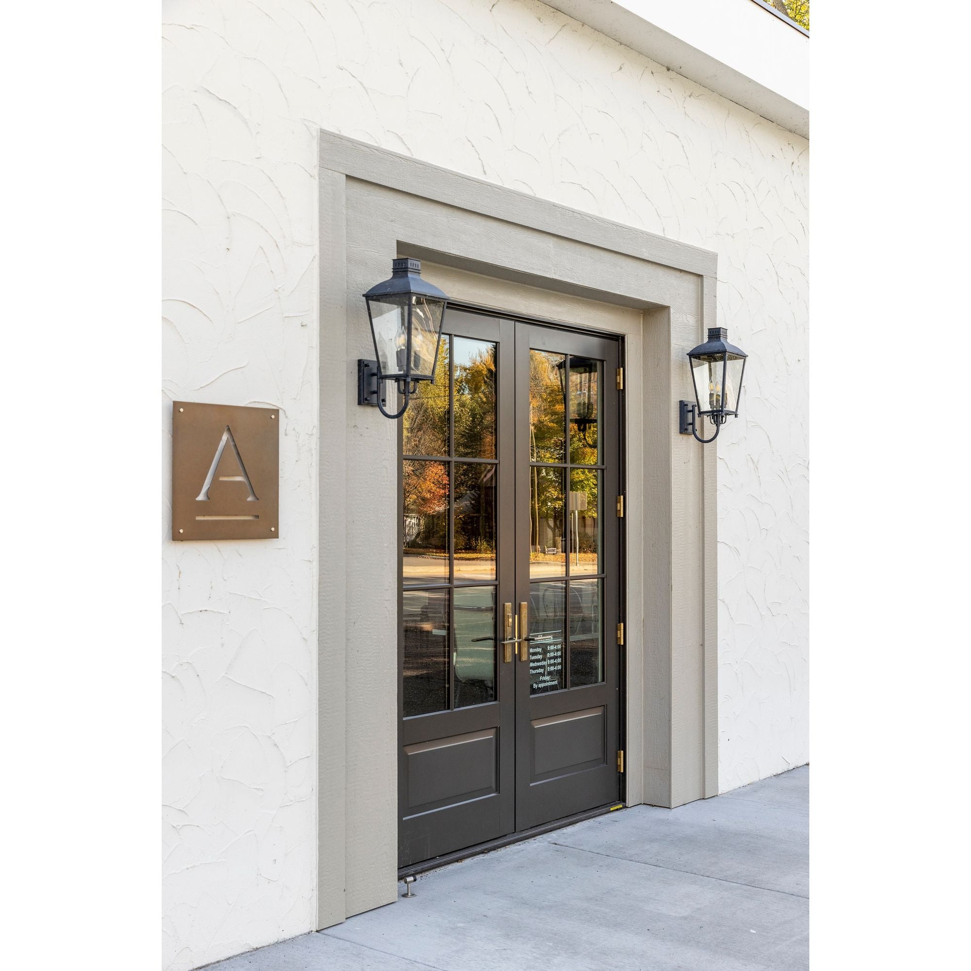 Dumont 3 Light Graphite Outdoor Sconce Clear Glass 9.25"W x 23.5"H x 12"D