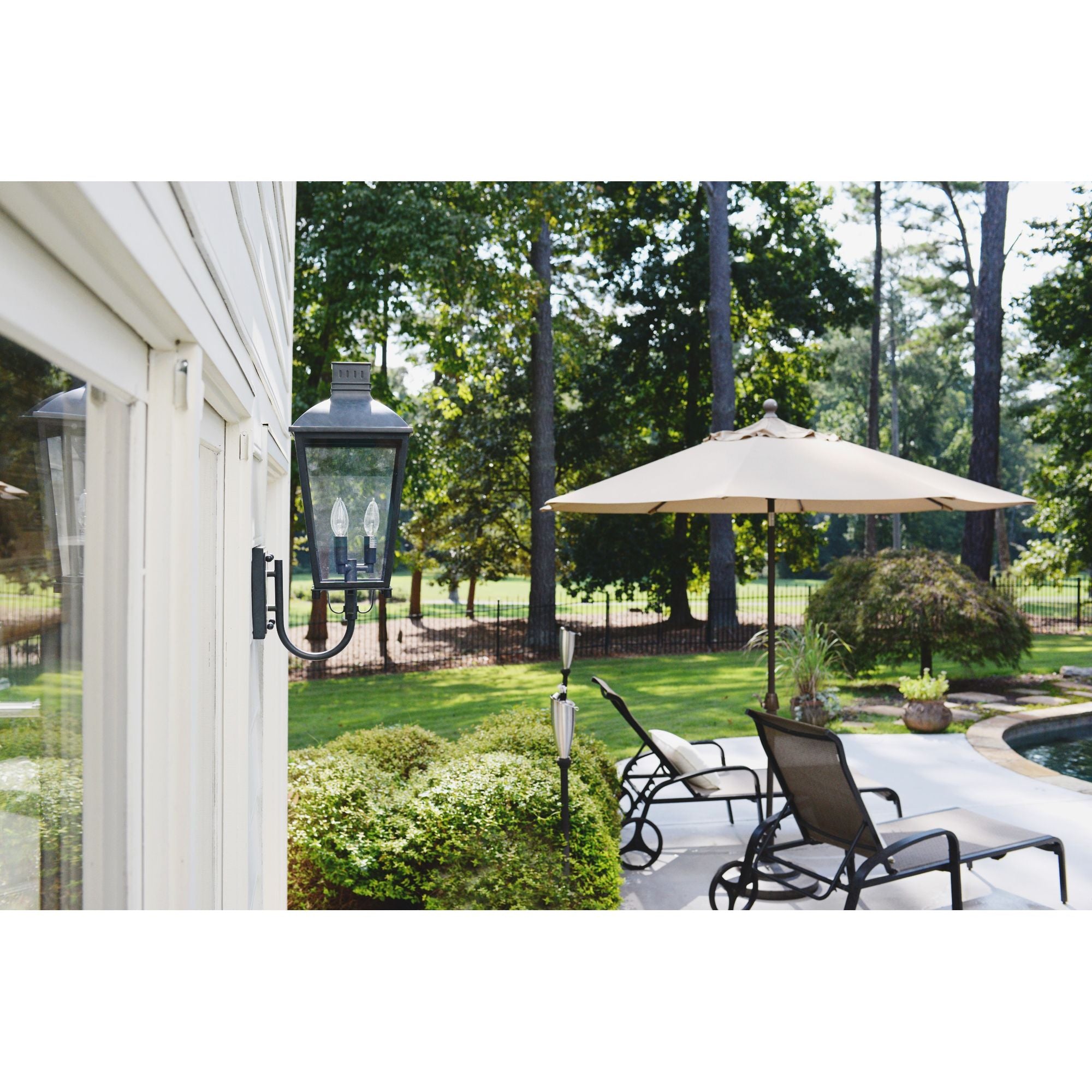 Dumont 3 Light Graphite Outdoor Sconce Clear Glass 9.25"W x 23.5"H x 12"D