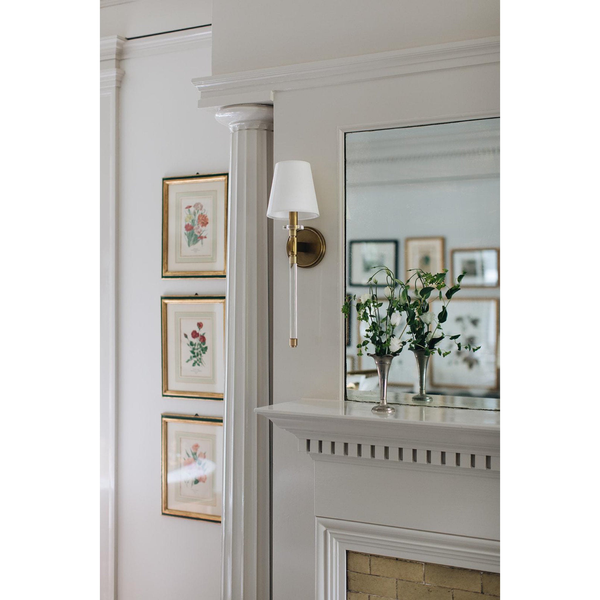 Blixen 1-Light Wall Sconce in Aged Brass 6L x 6W x 21H